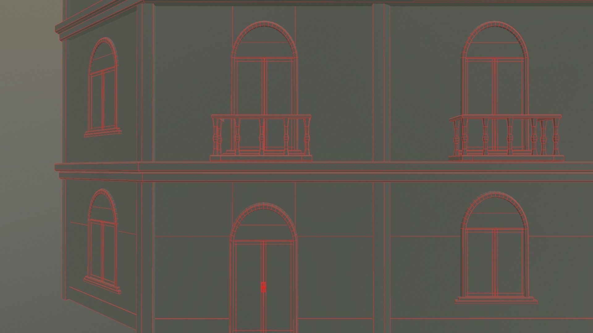 Building European v06 Low-poly 3D model_11