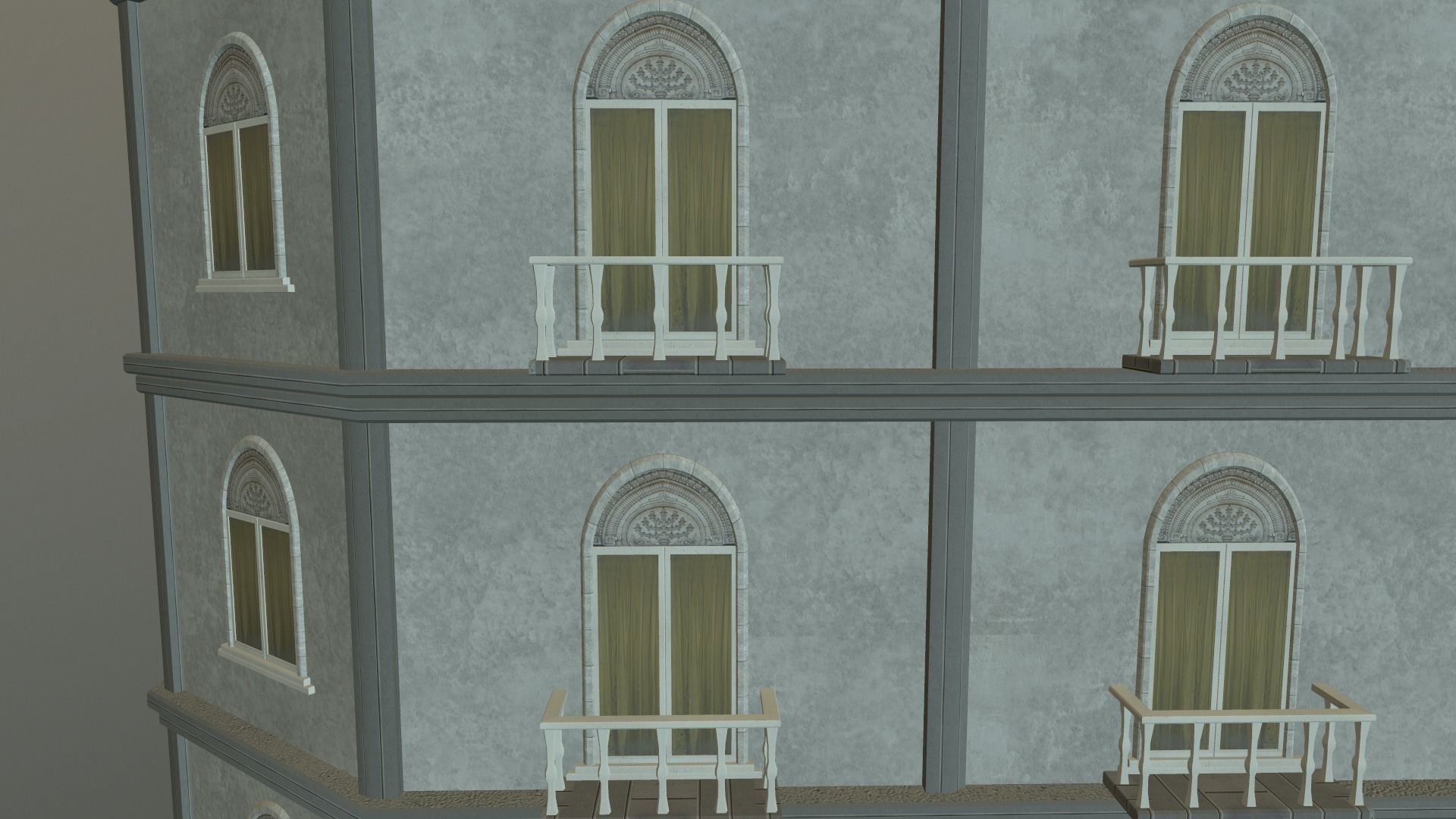 Building European v06 Low-poly 3D model_6