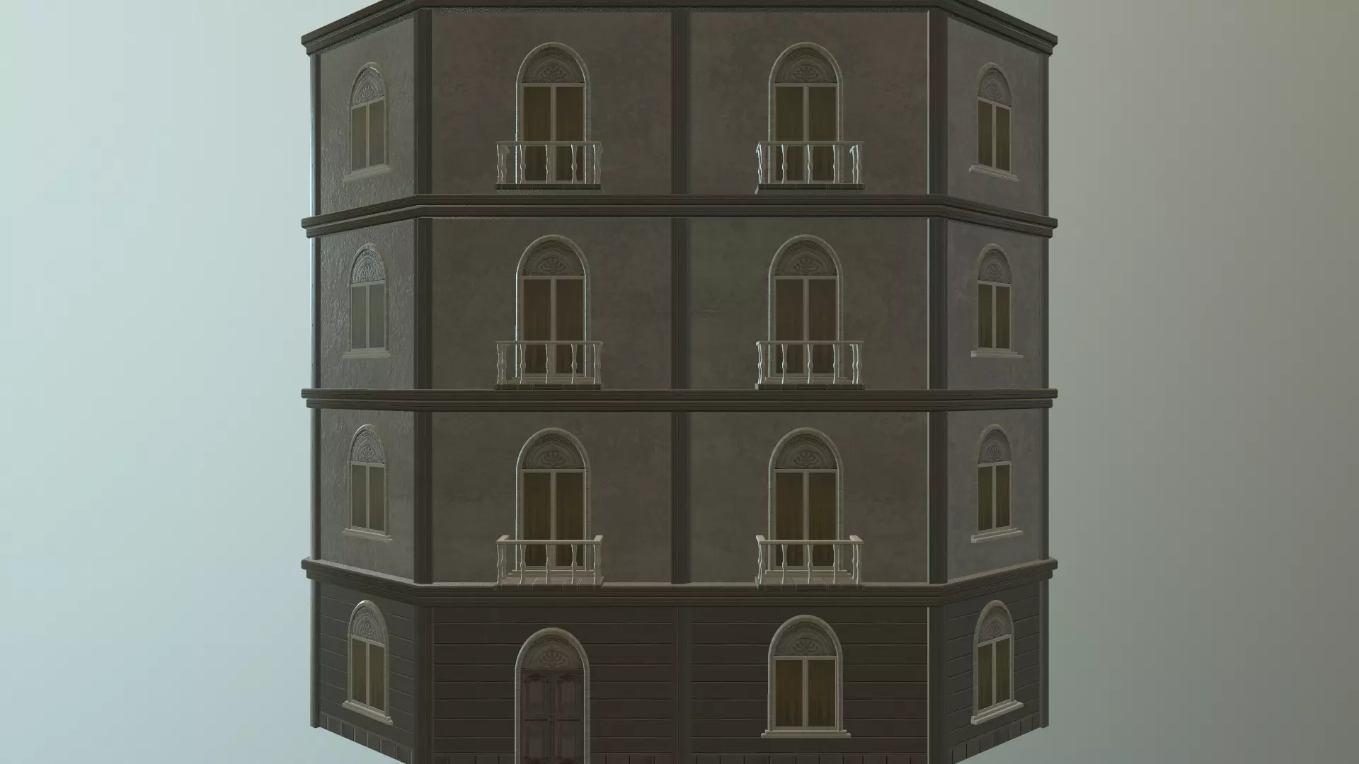 Building European v06 Low-poly 3D model_0