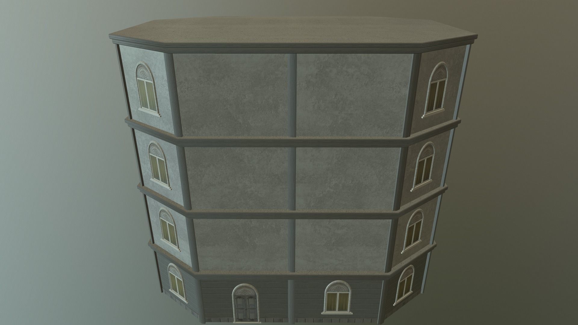 Building European v06 Low-poly 3D model_3