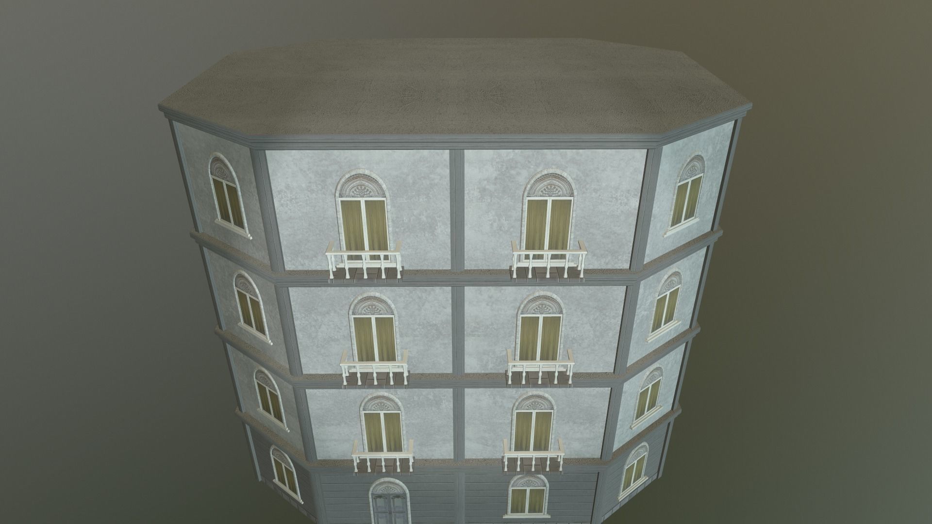 Building European v06 Low-poly 3D model_8