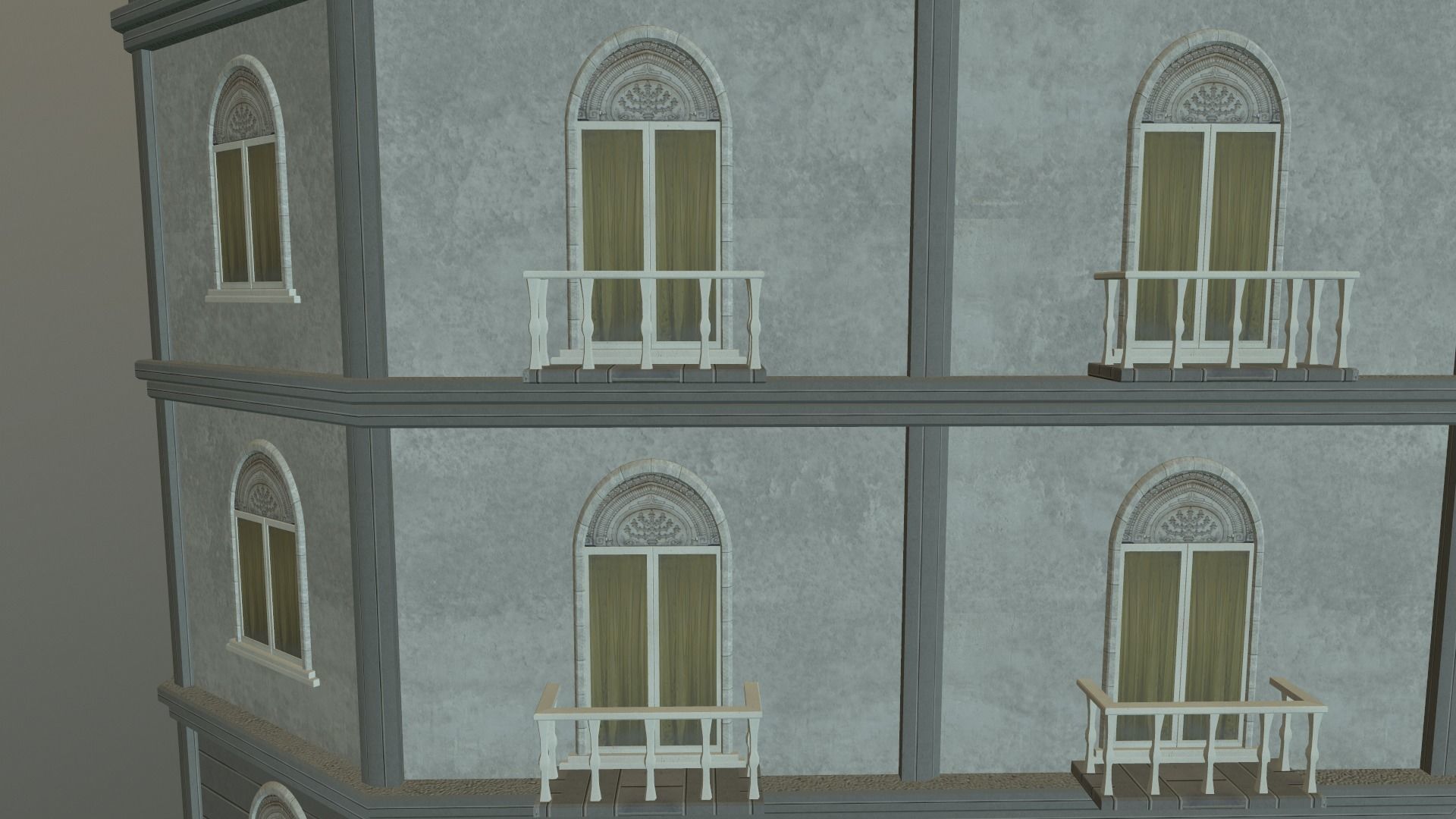 Building European v06 Low-poly 3D model_5