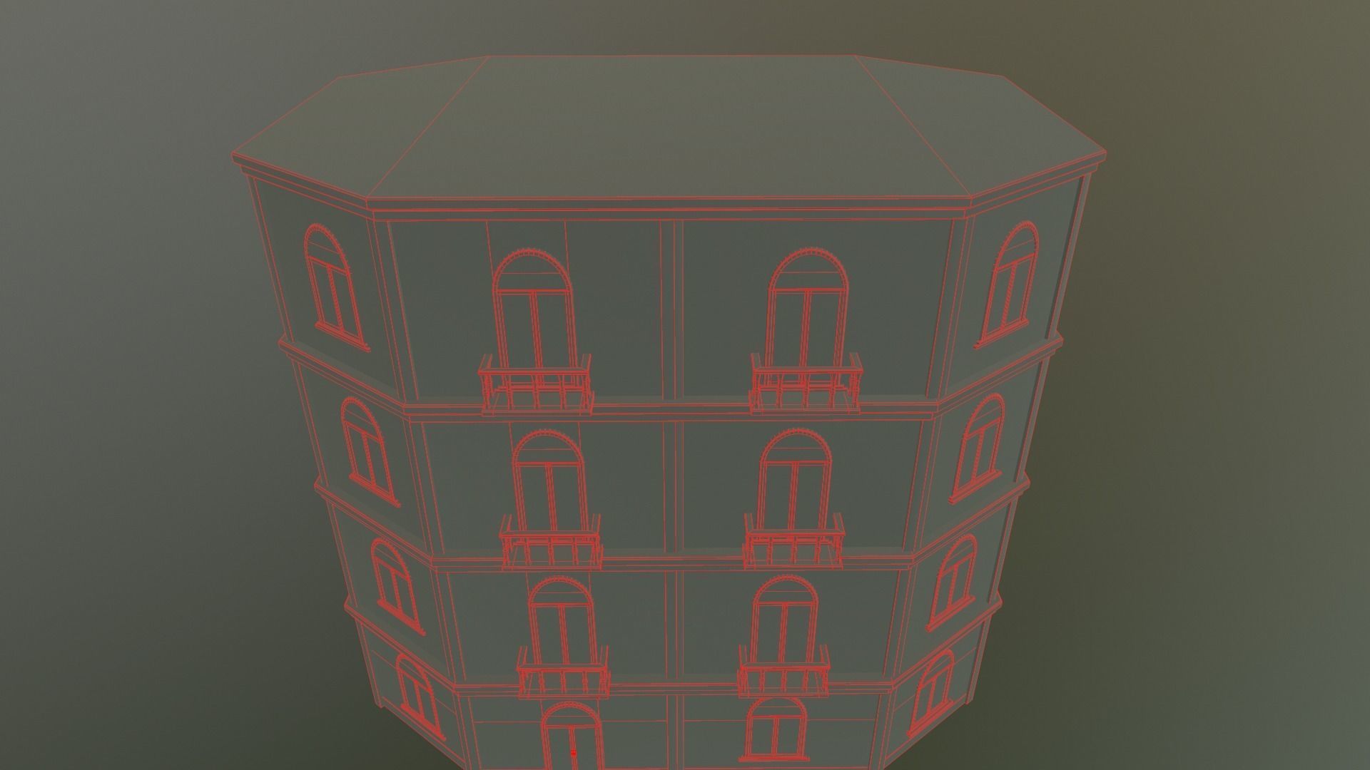 Building European v06 Low-poly 3D model_9