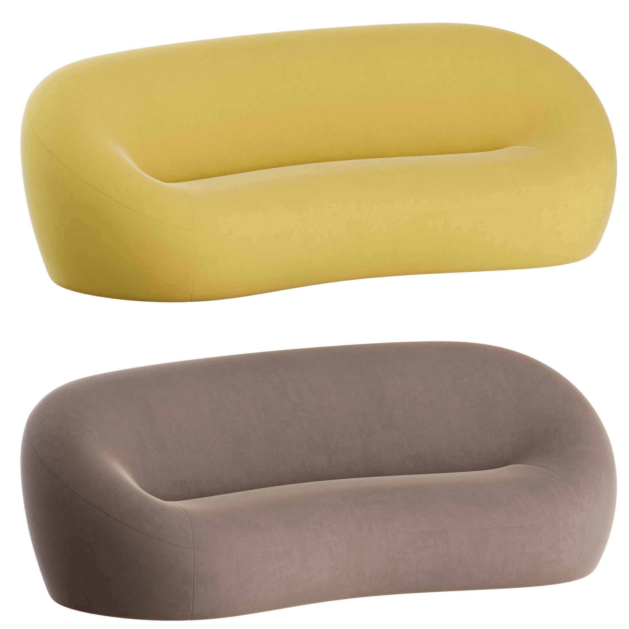 Mid Sofa C by Pierre Paulin 3D model_1