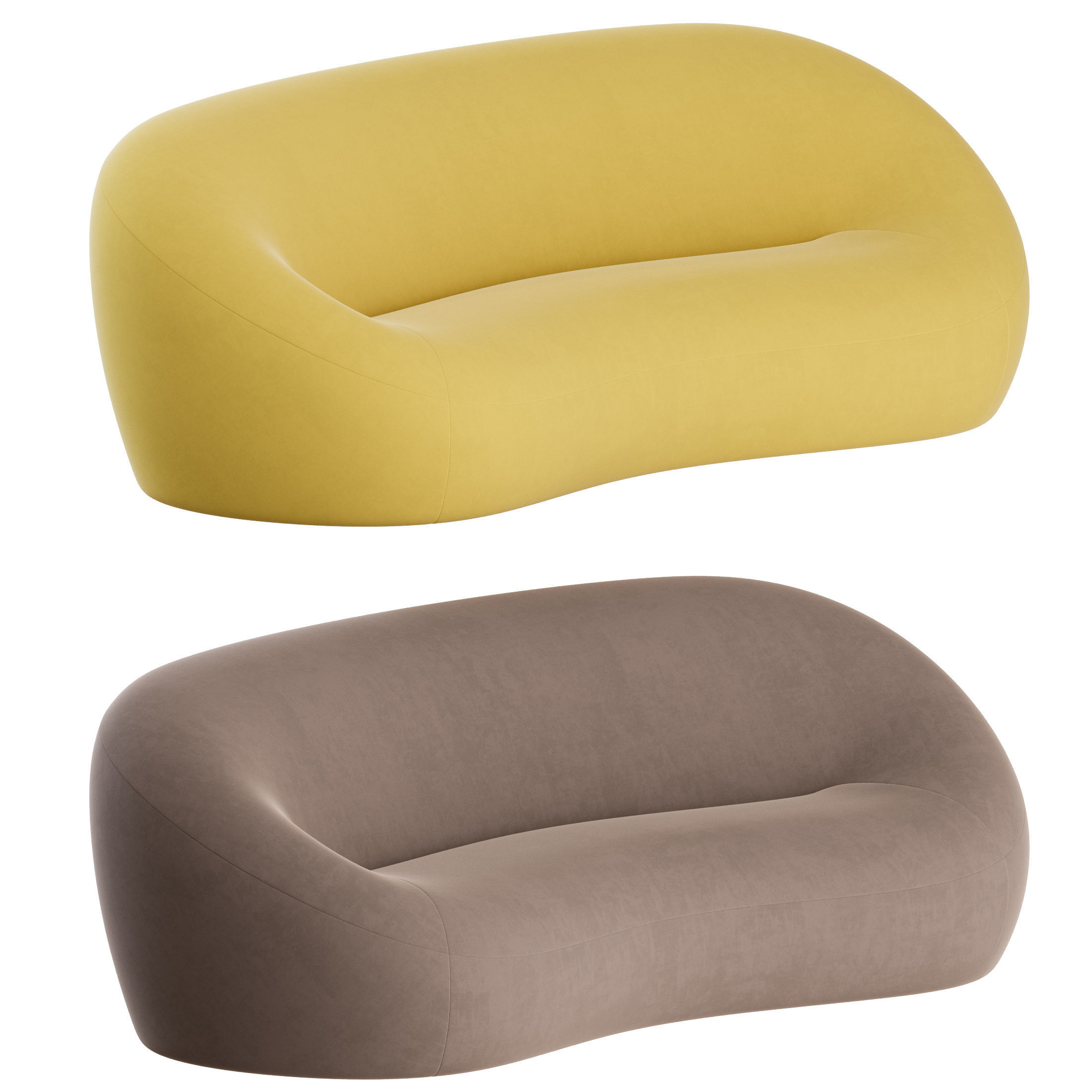 Mid Sofa C by Pierre Paulin 3D model_4