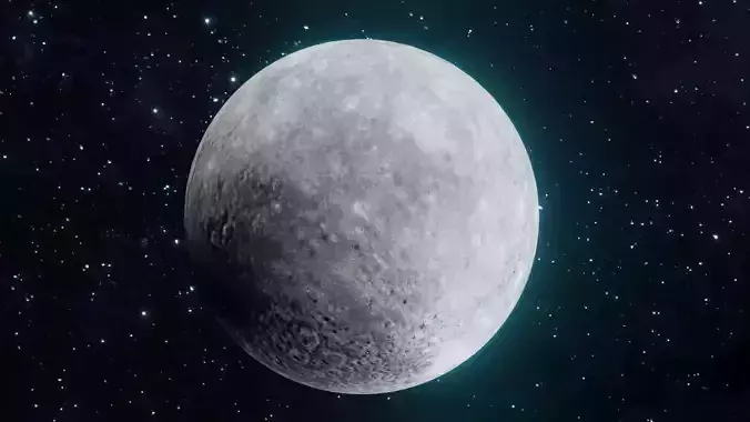 Mercury Planet Low-poly 3D model