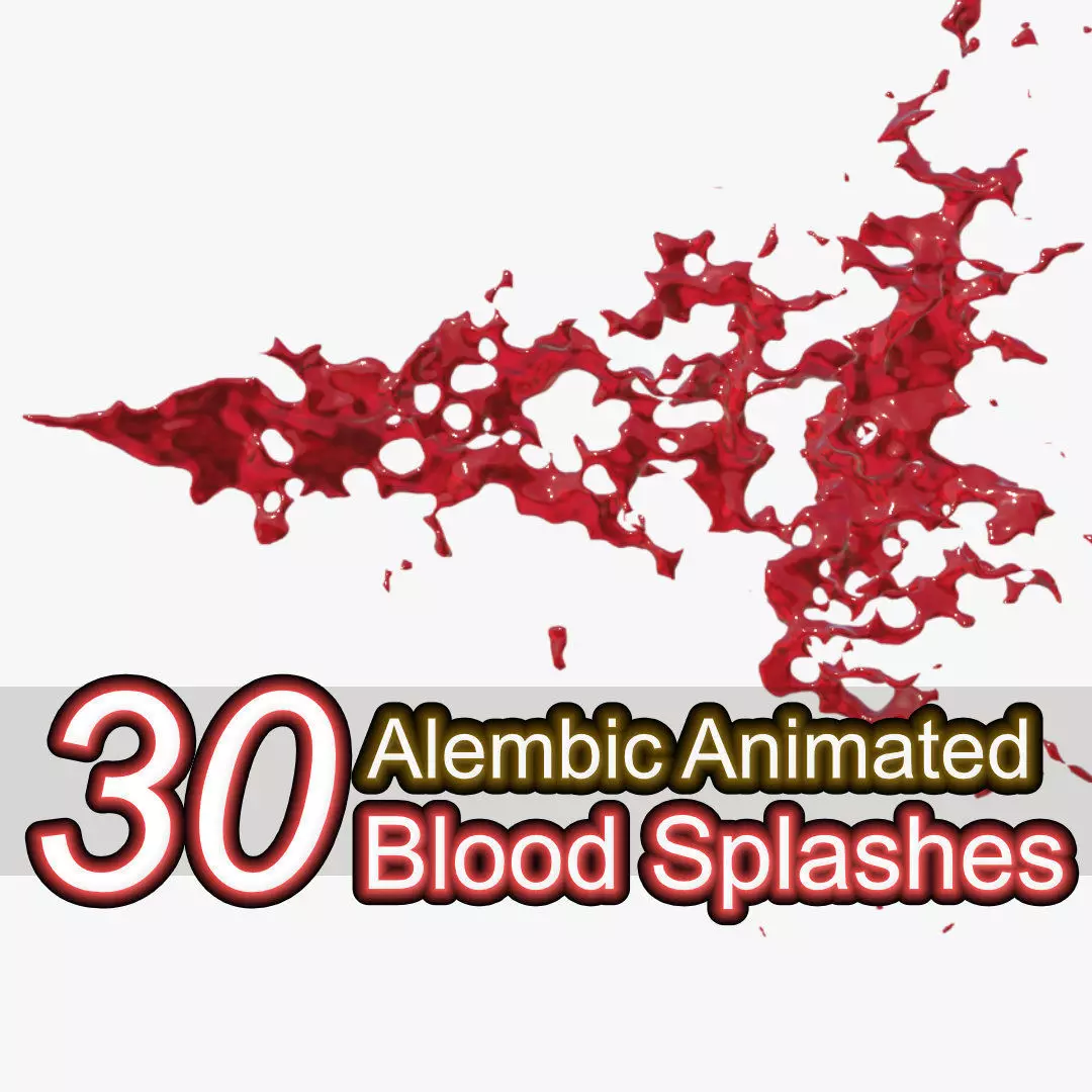 Animated Blood Splash 3D model