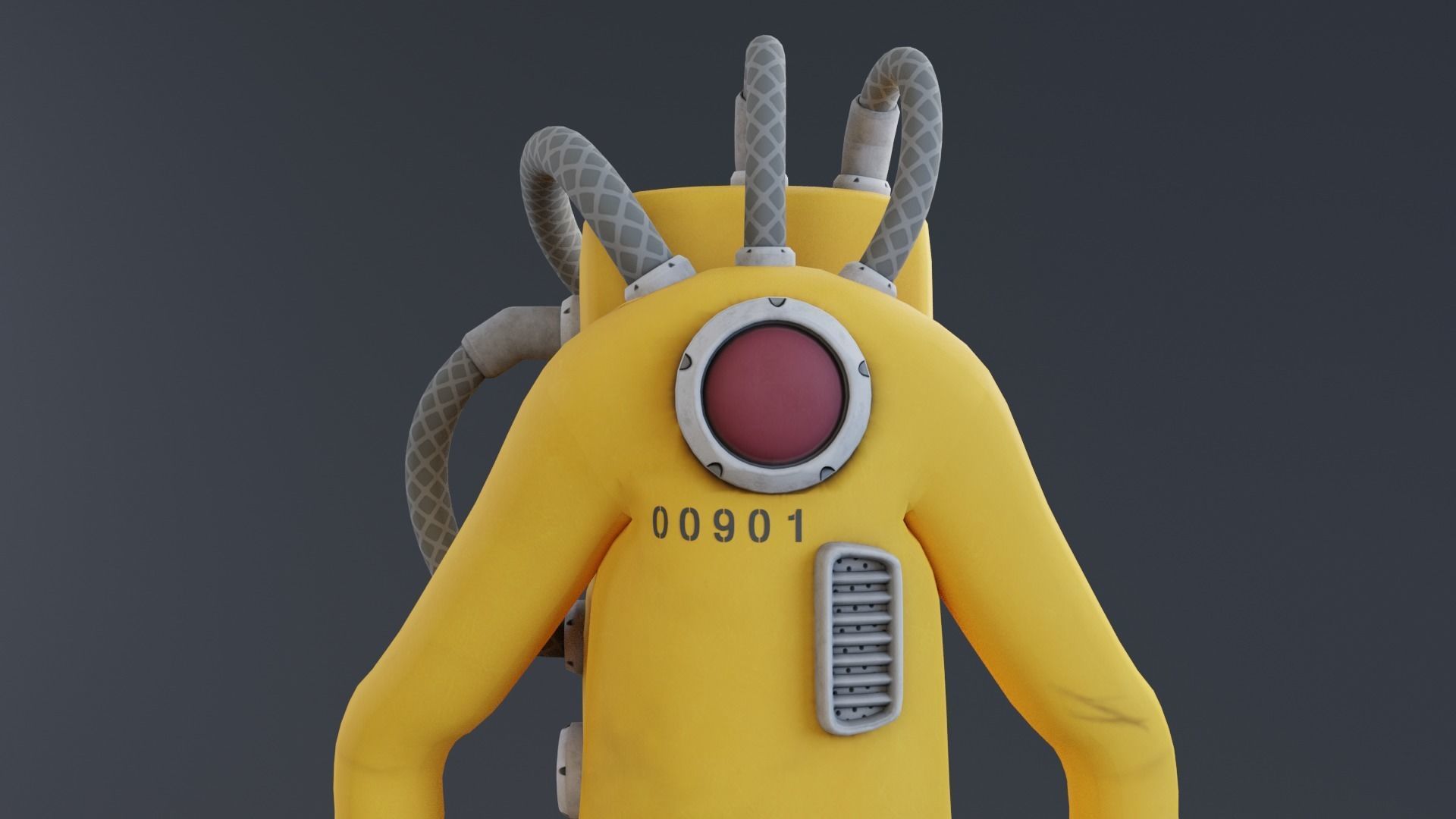Monster inc - CDA agent 1 rigged 3D model_9