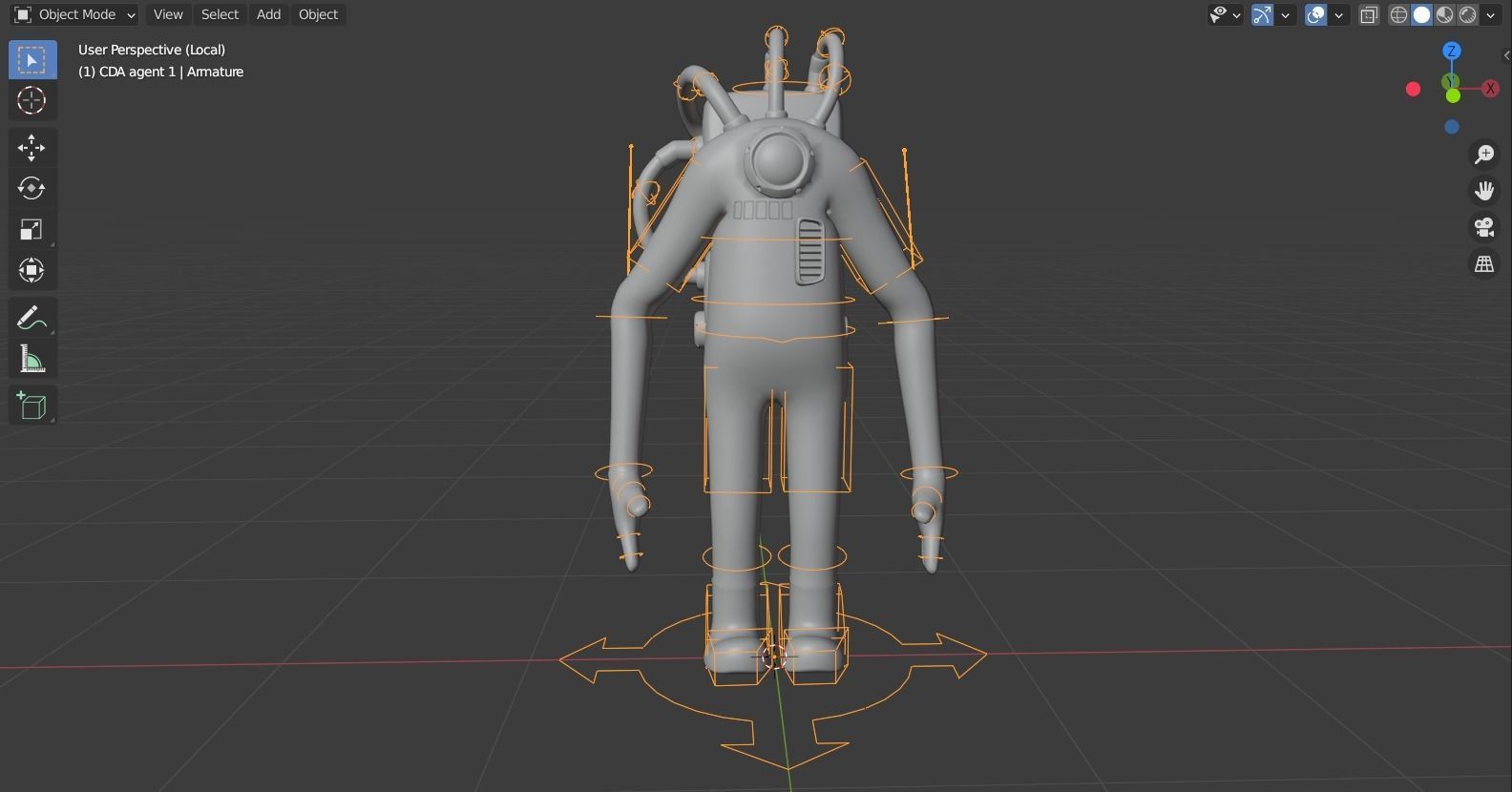 Monster inc - CDA agent 1 rigged 3D model_11