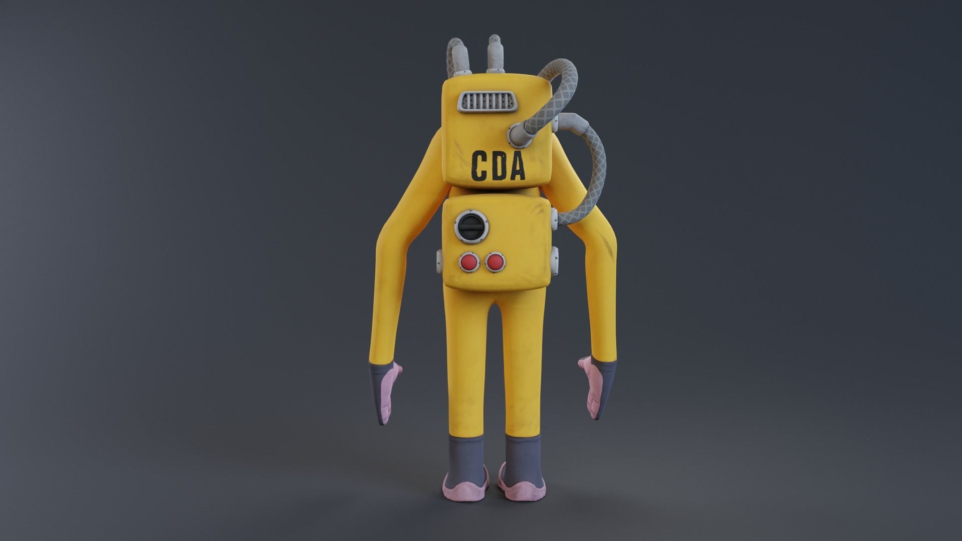 Monster inc - CDA agent 1 rigged 3D model_7