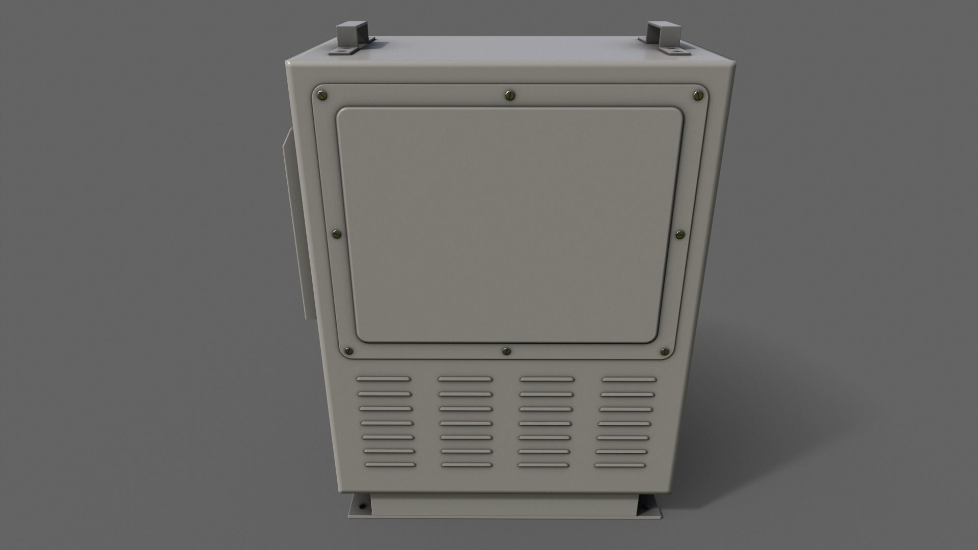 PBR Electric Box Grey V3 Low-poly 3D model_7