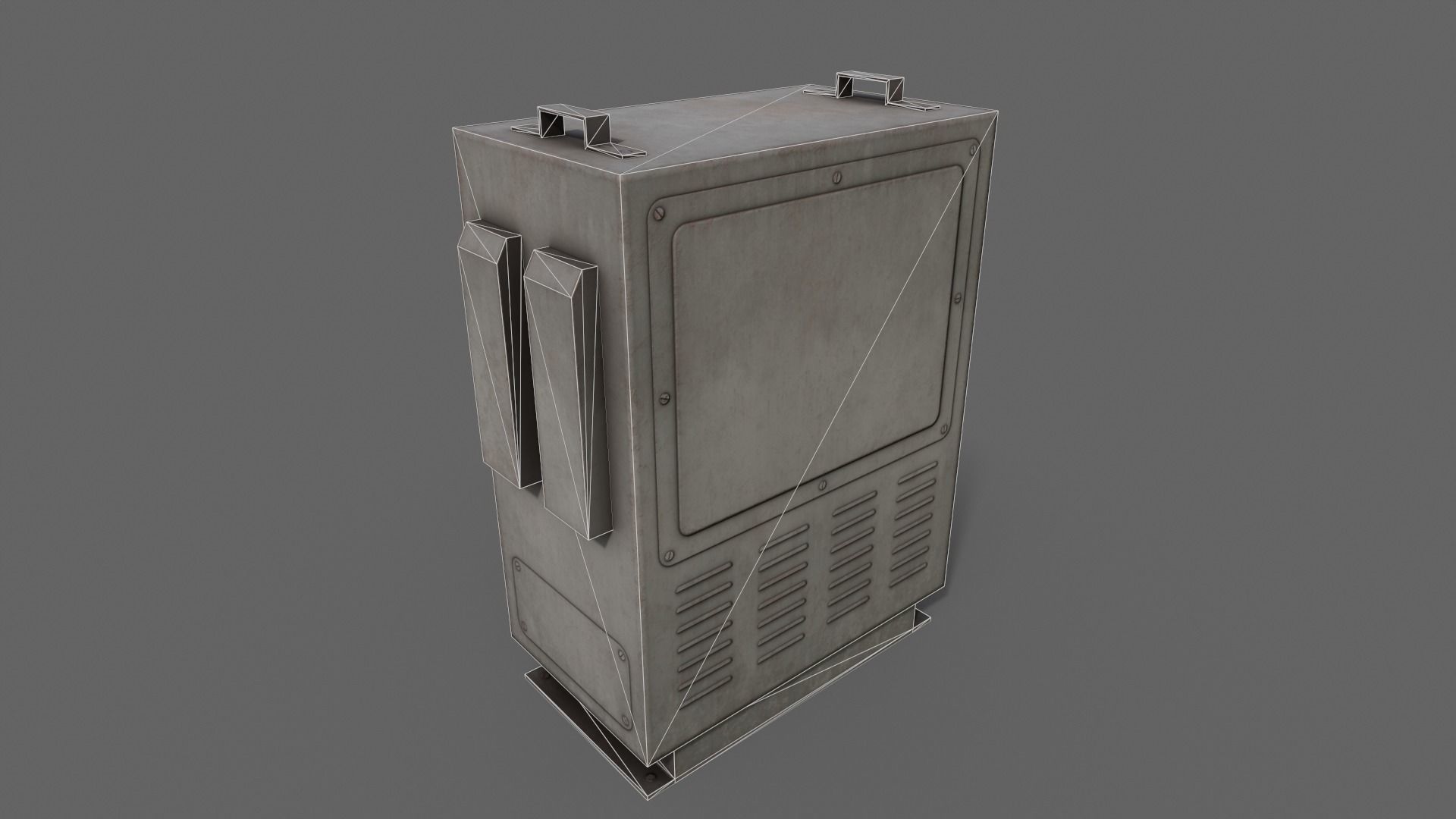 PBR Electric Box Grey V3 Low-poly 3D model_20