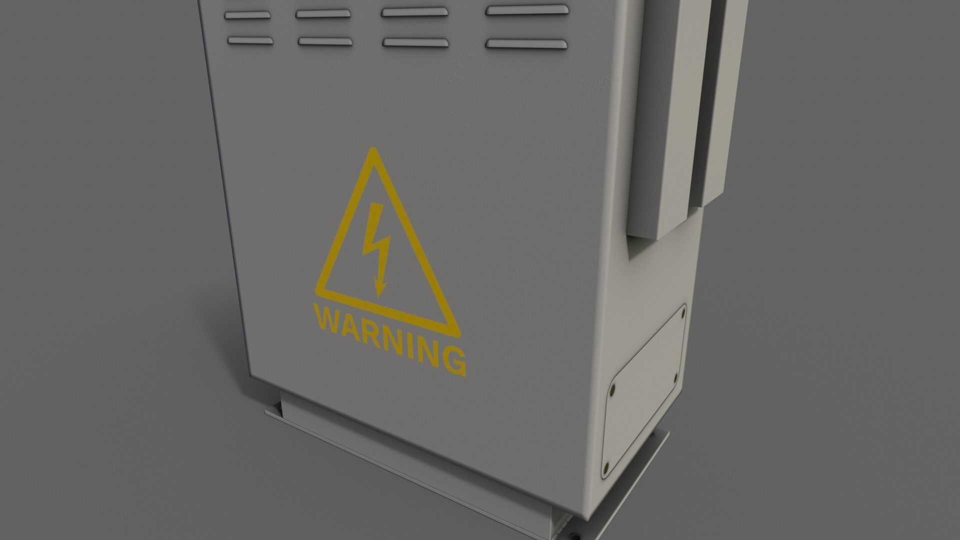 PBR Electric Box Grey V3 Low-poly 3D model_5