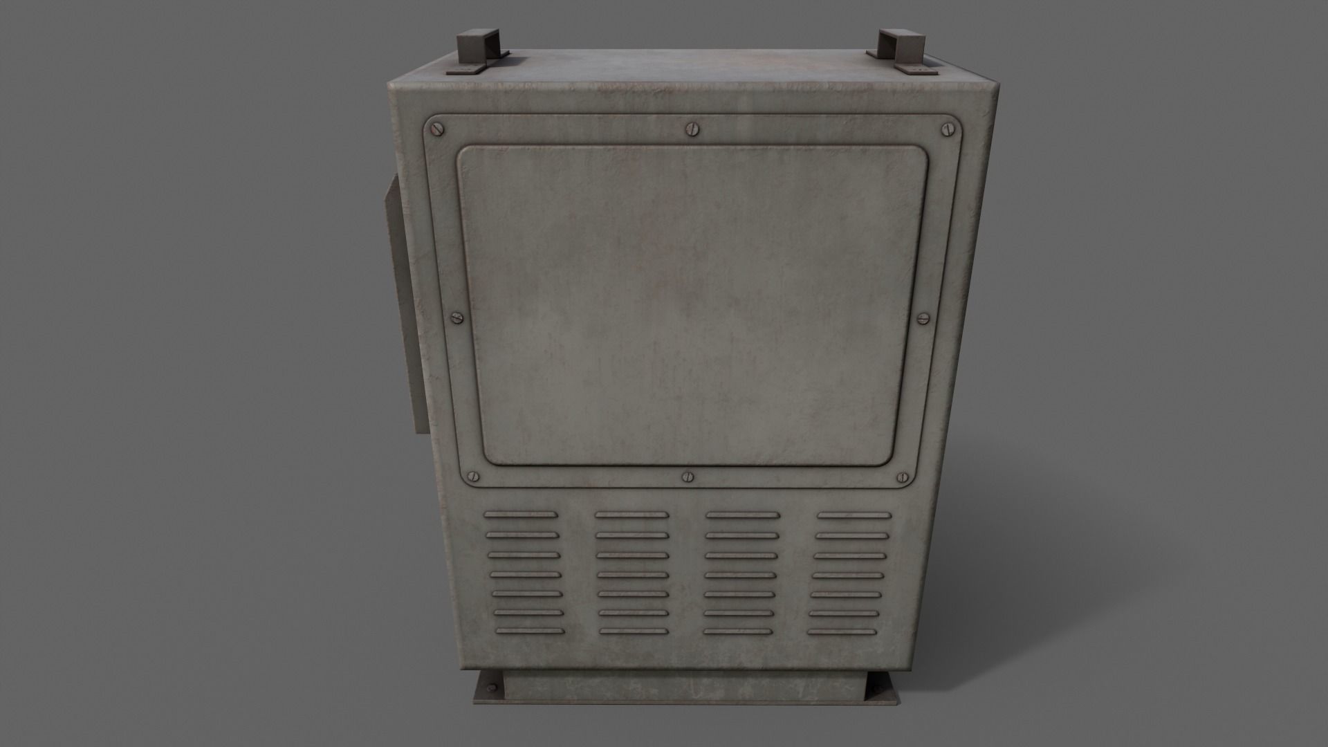 PBR Electric Box Grey V3 Low-poly 3D model_14