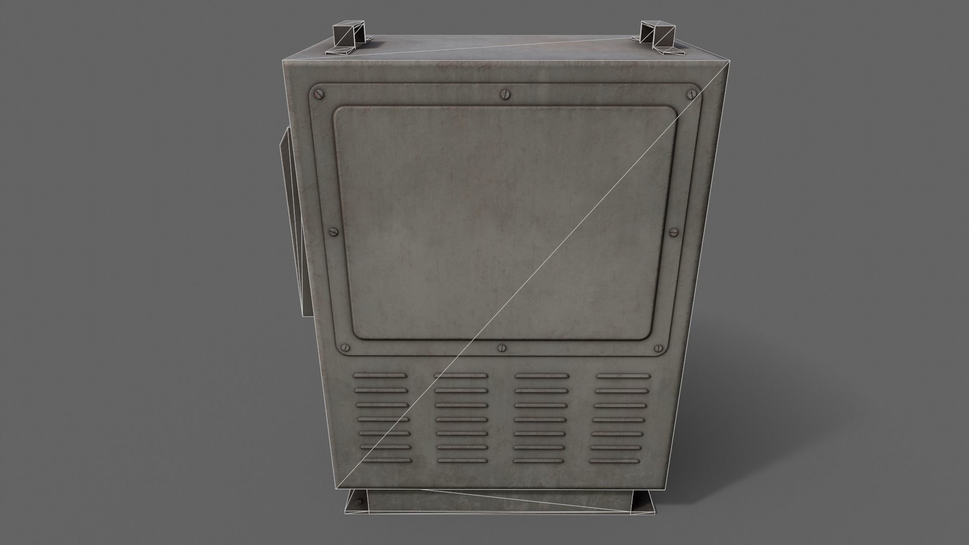 PBR Electric Box Grey V3 Low-poly 3D model_21