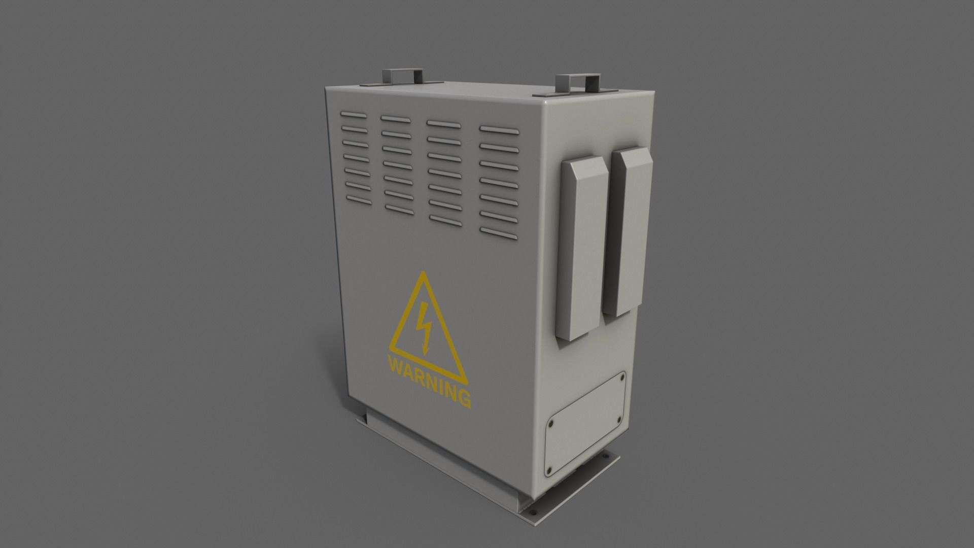 PBR Electric Box Grey V3 Low-poly 3D model_2