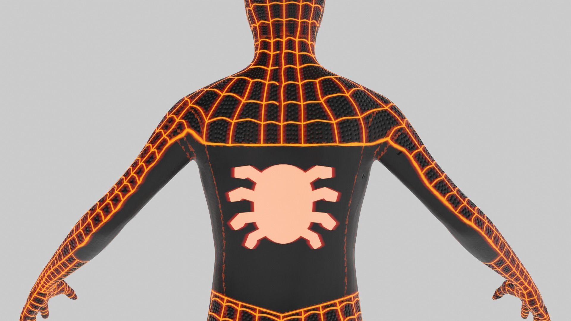 Cyber Spider Man Low-poly 3D model_3