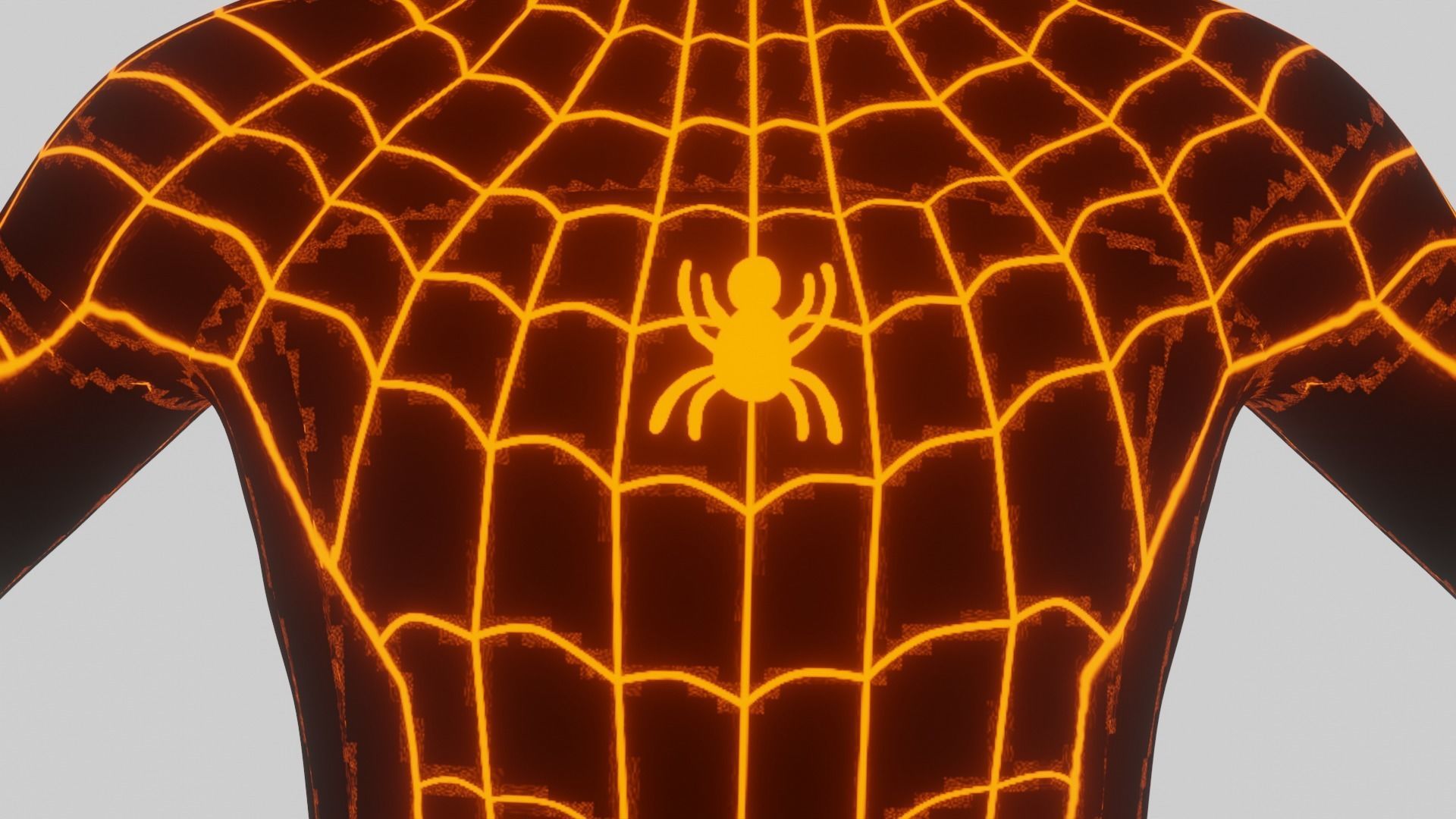 Cyber Spider Man Low-poly 3D model_6