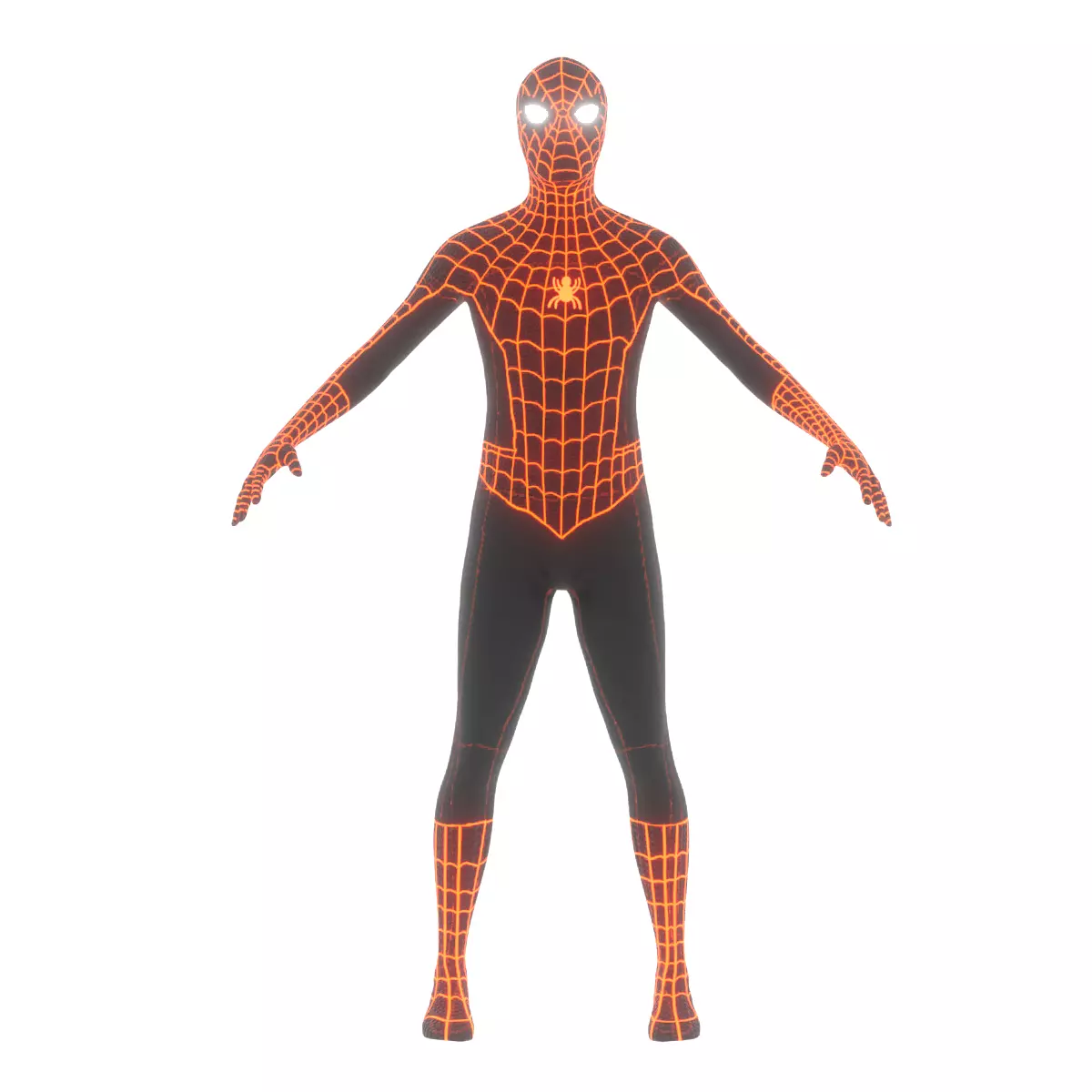Cyber Spider Man Low-poly 3D model_0