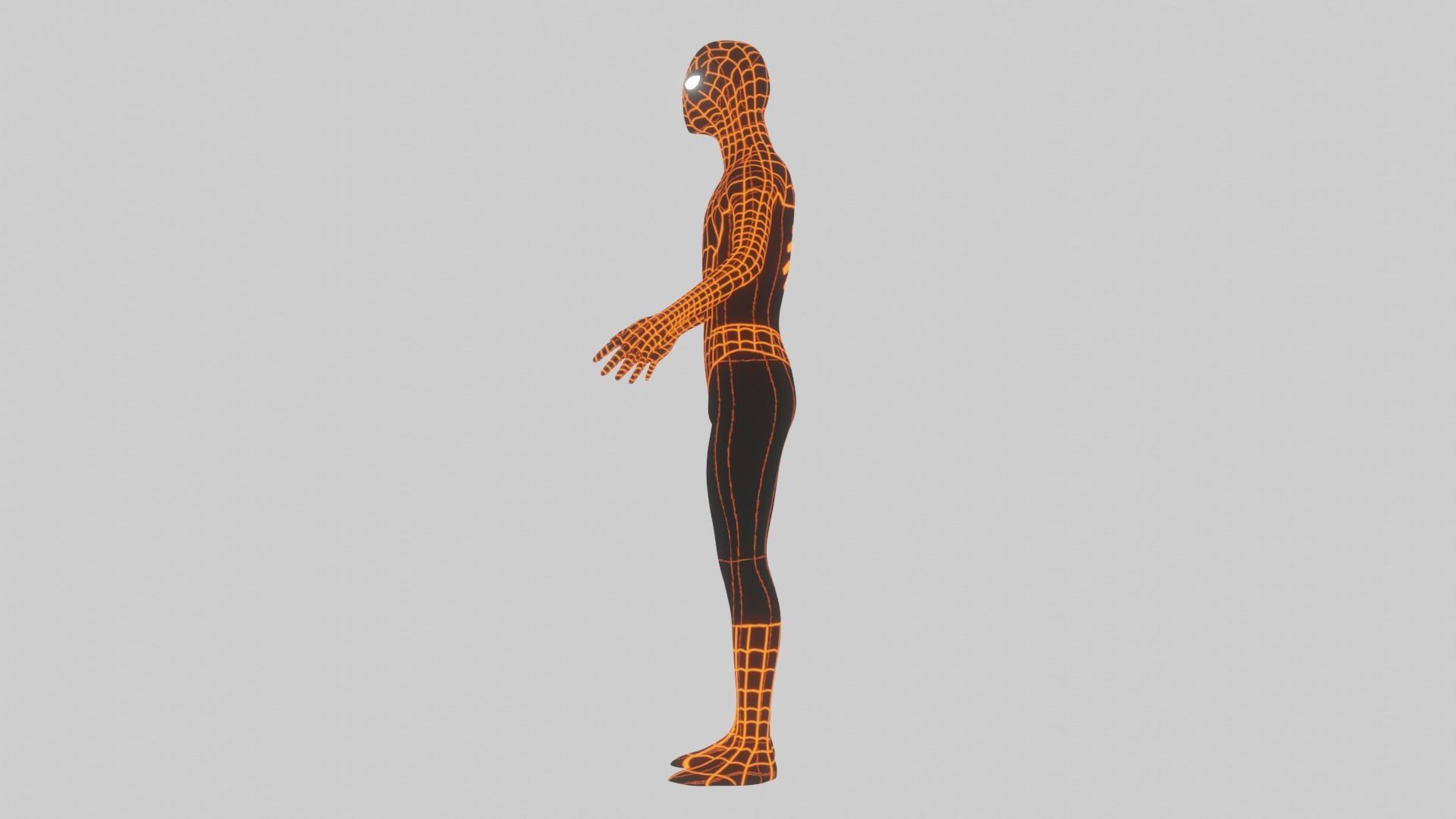 Cyber Spider Man Low-poly 3D model_2