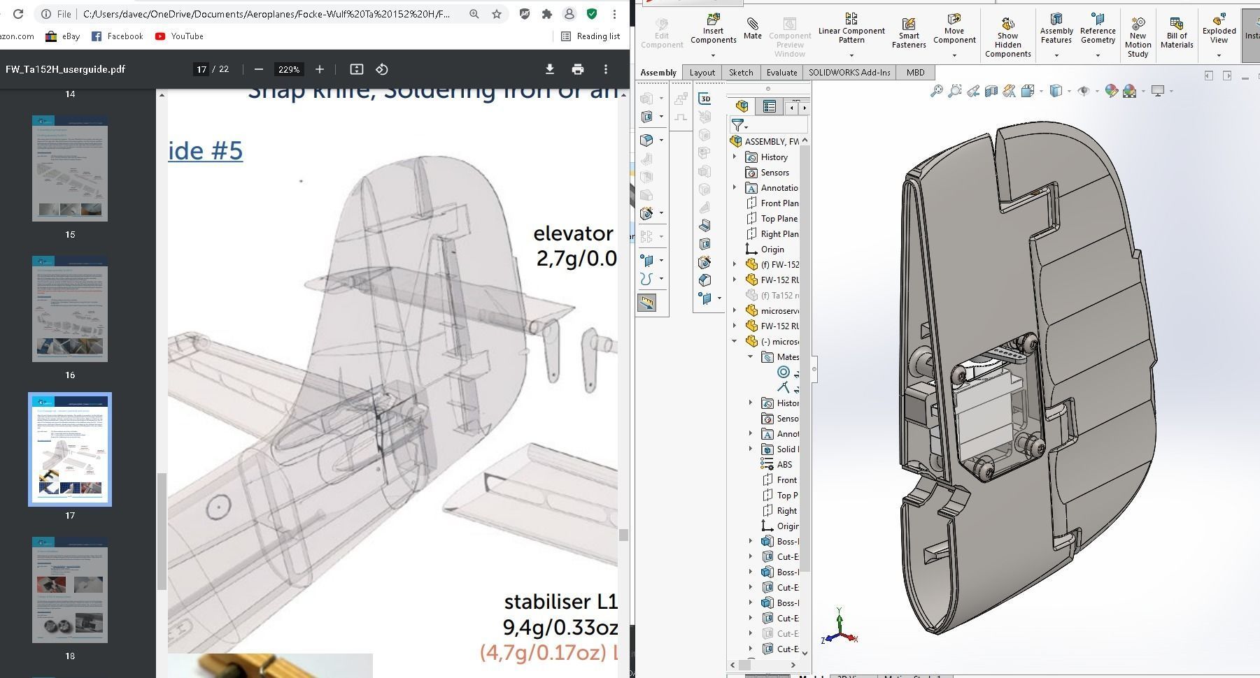 3D Print Lab FW-152 RUDDER 3D print model_1