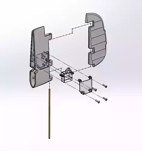 3D Print Lab FW-152 RUDDER 3D print model