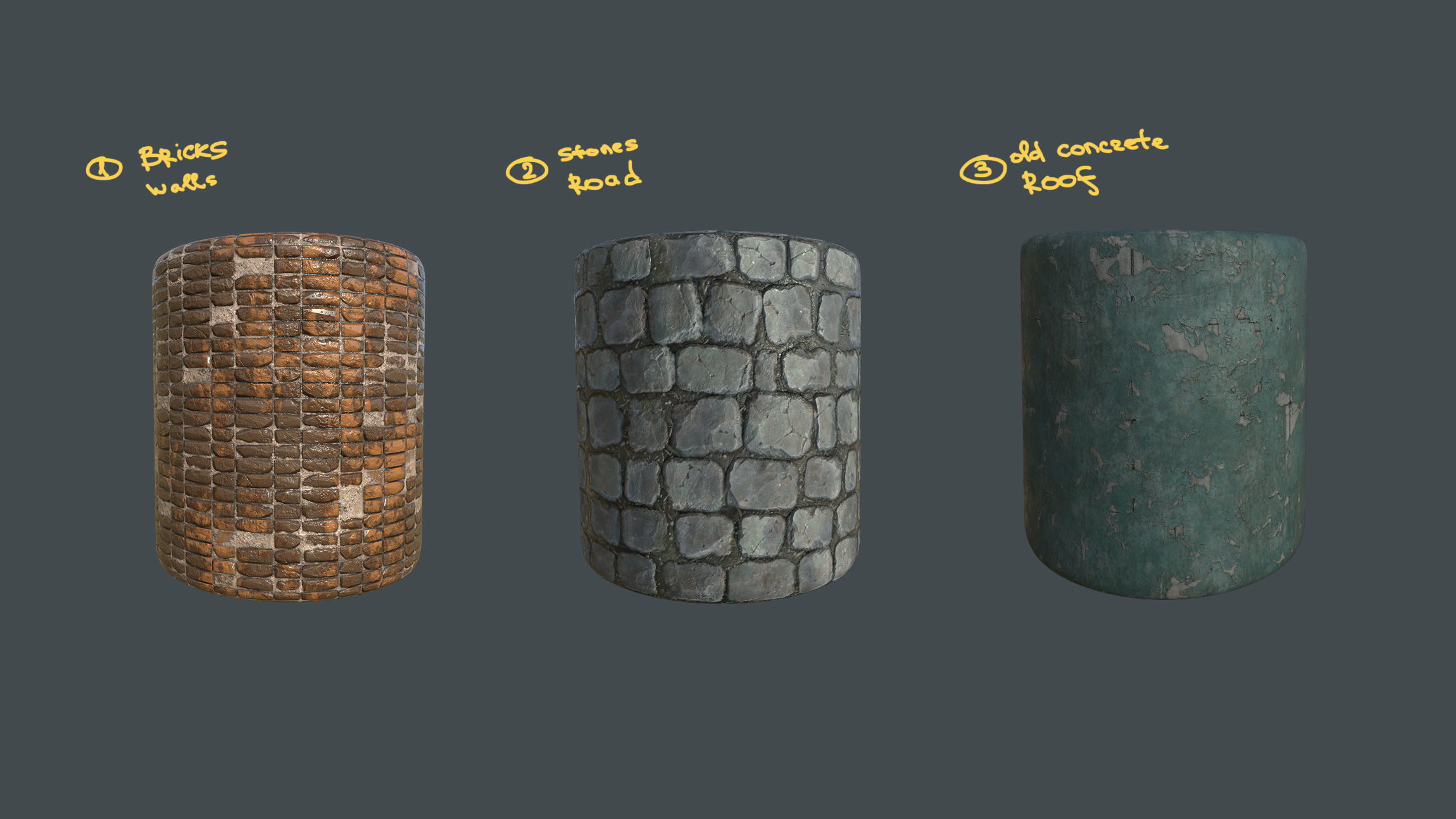 Brick building constructor Low-poly 3D model_10