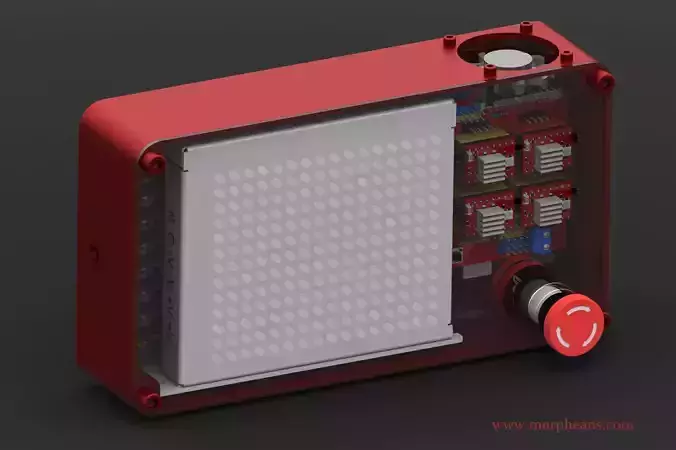 CNC Encosure for Arduino Uno R3 CNC Shield 12W 10 A power supply 3D print model