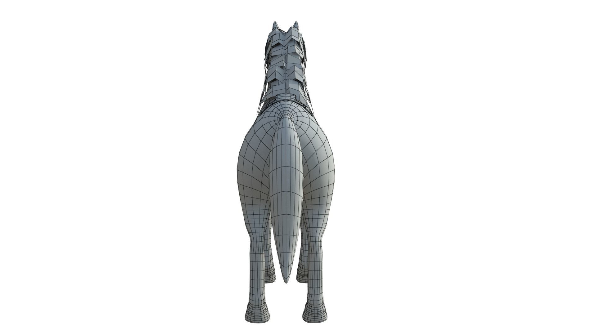 Cartoon Horse 3D model_15