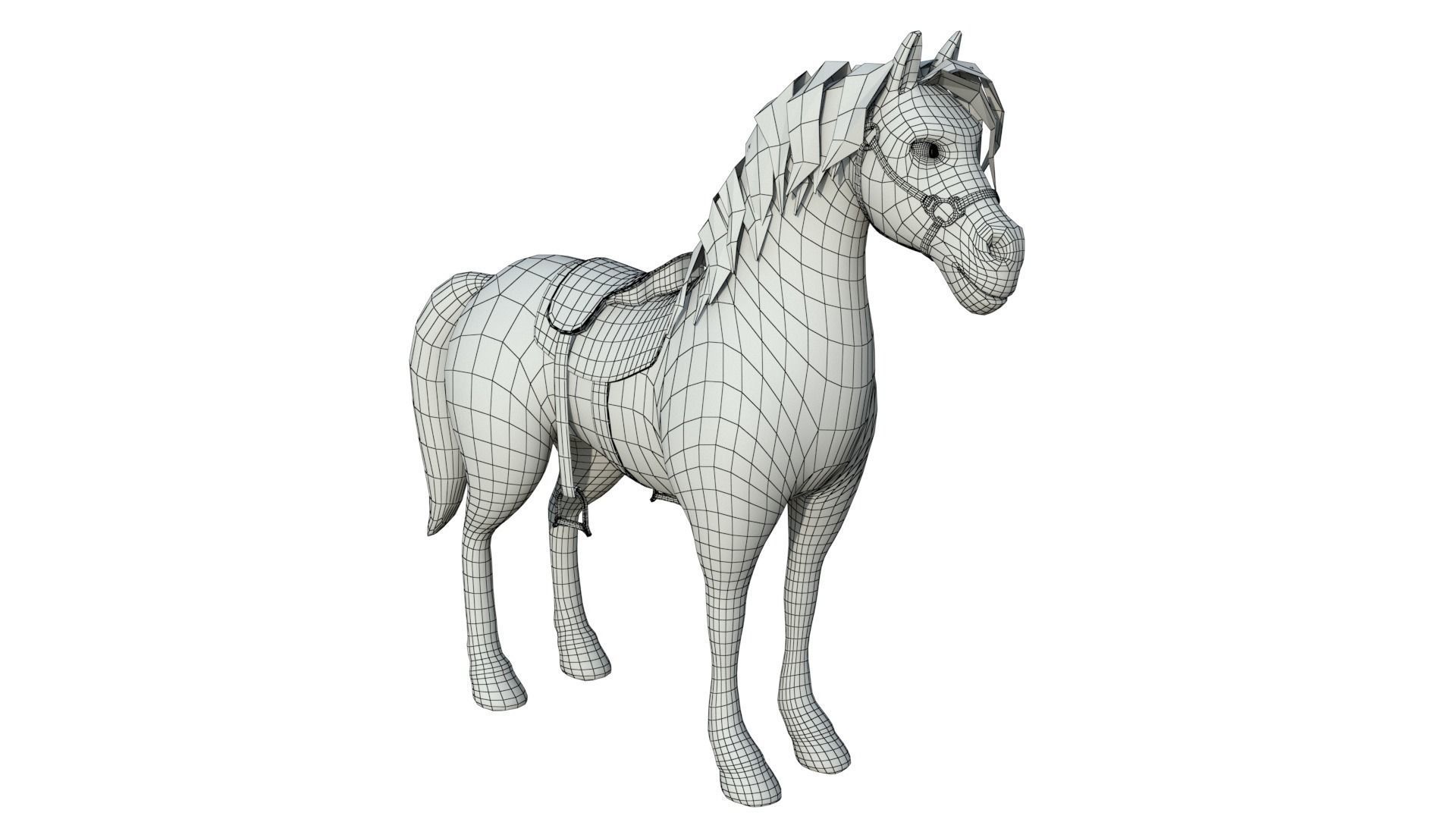 Cartoon Horse 3D model_12