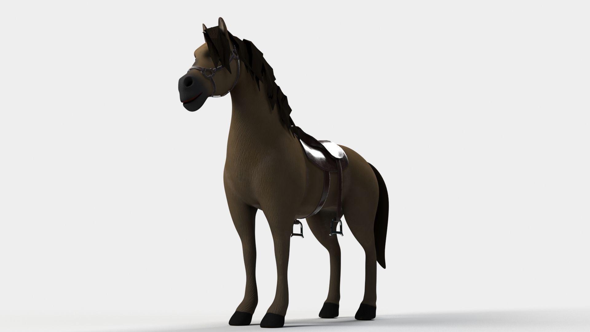 Cartoon Horse 3D model_11
