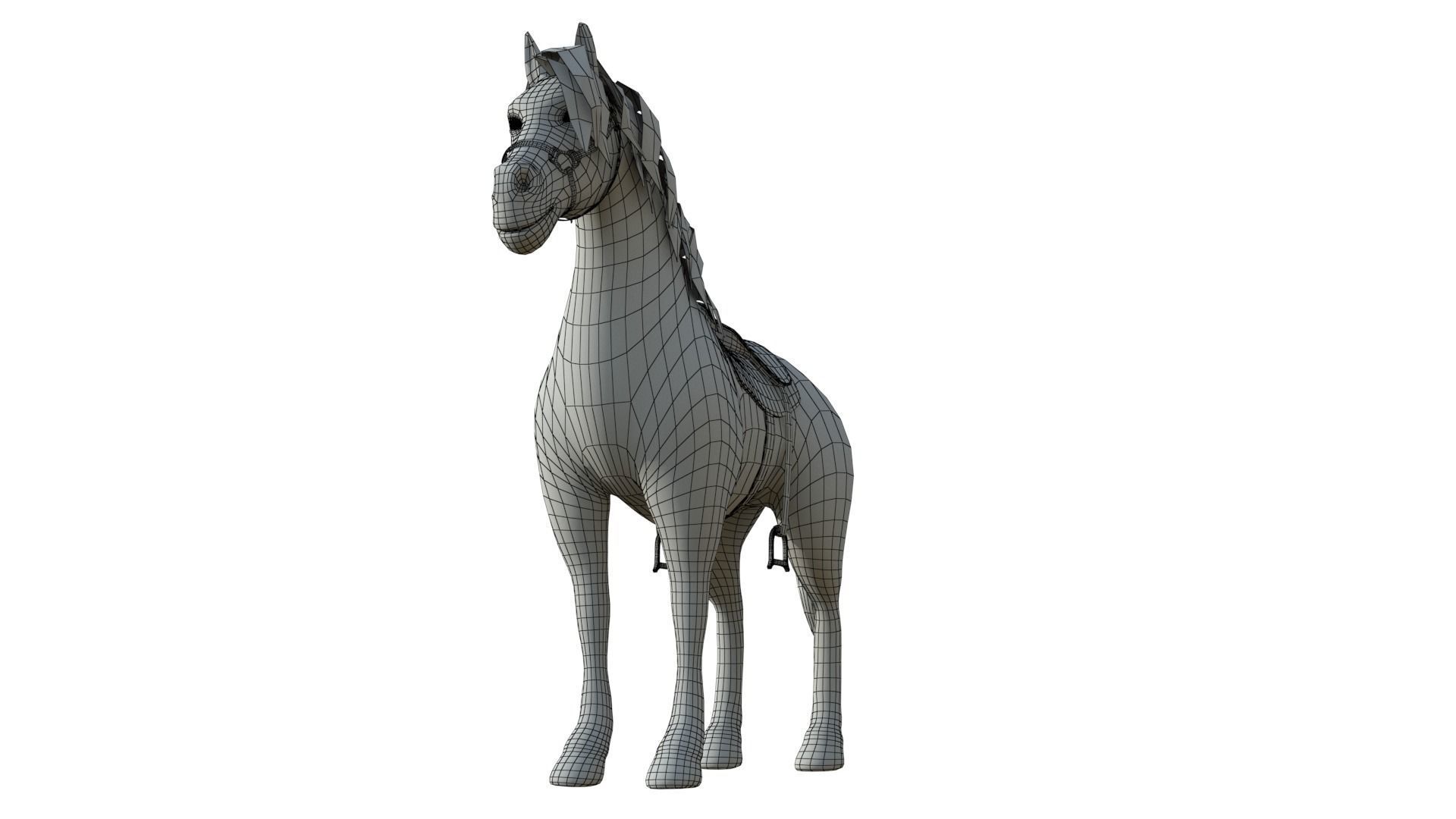 Cartoon Horse 3D model_20
