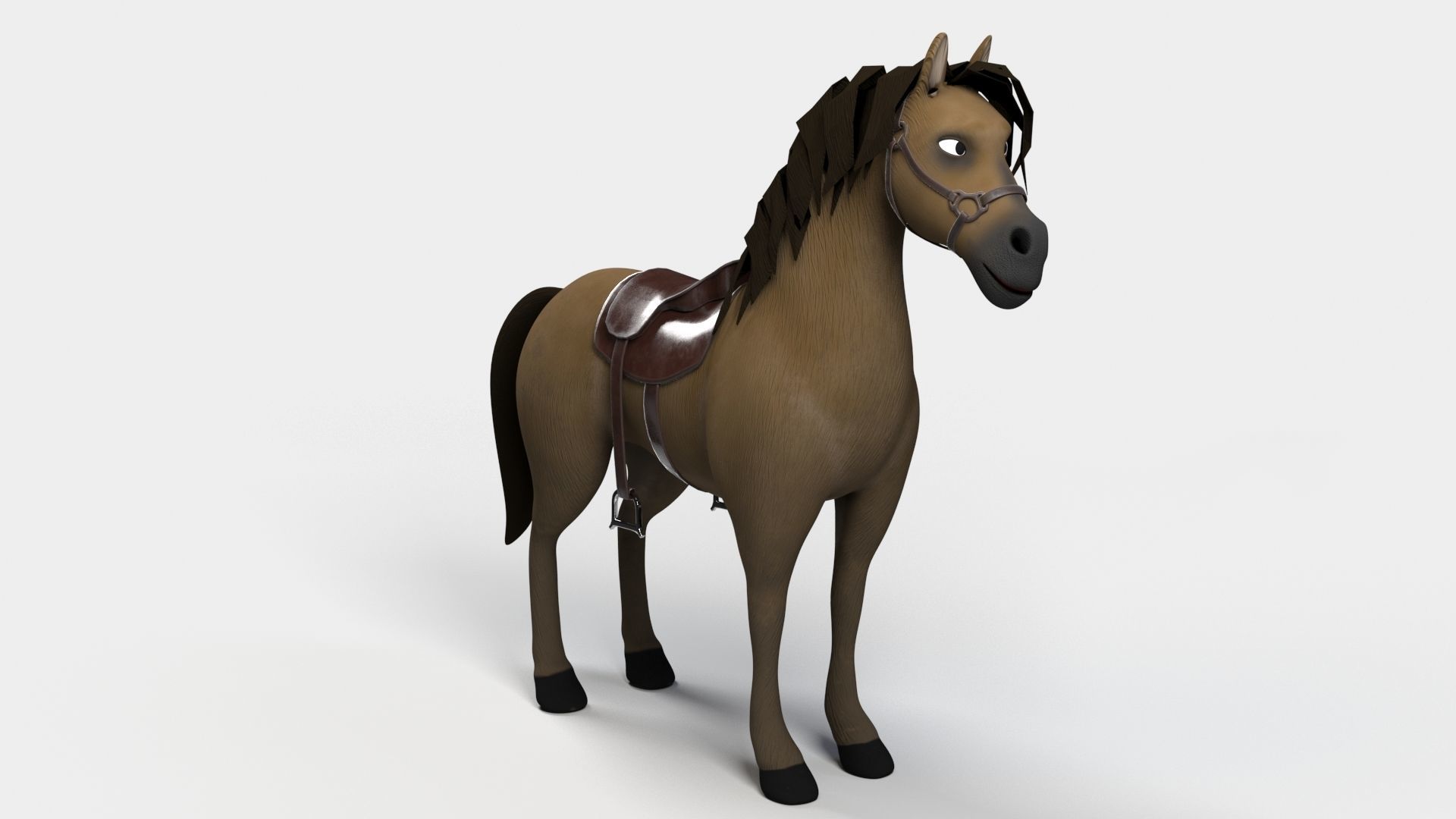 Cartoon Horse 3D model_1