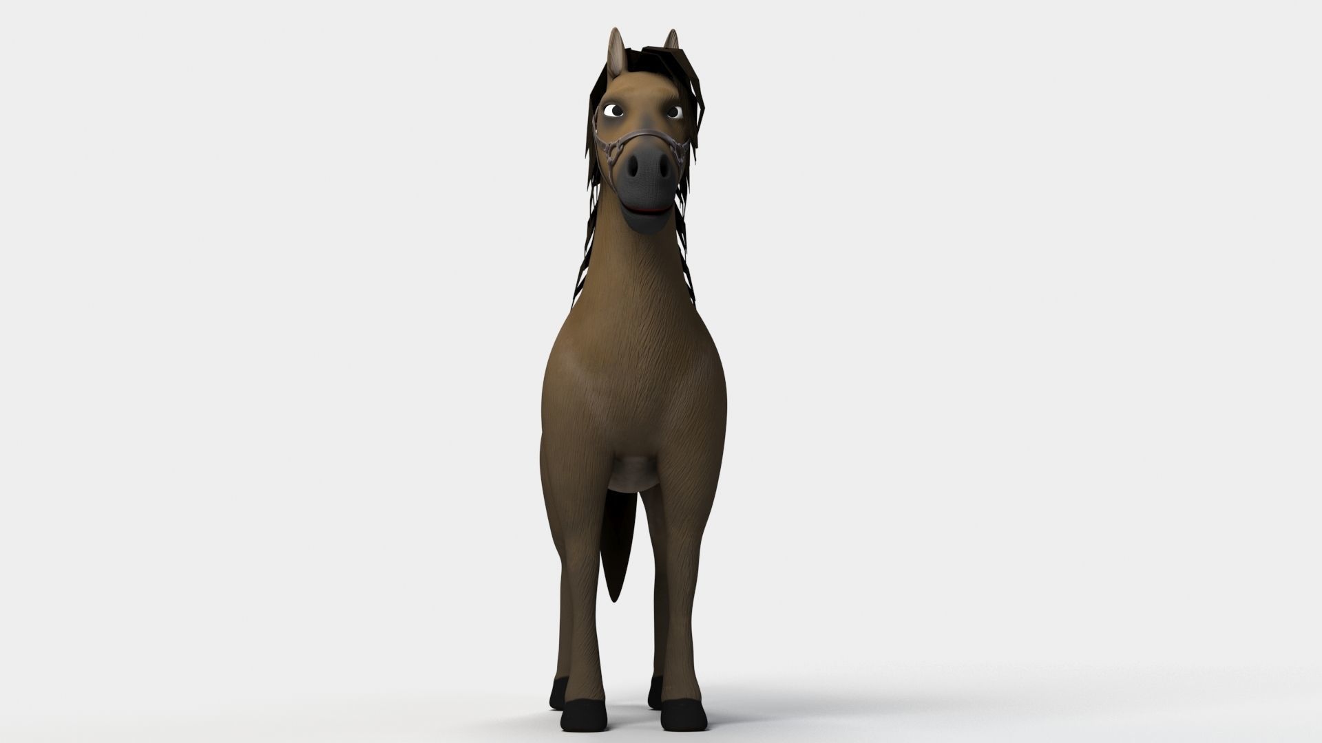 Cartoon Horse 3D model_10
