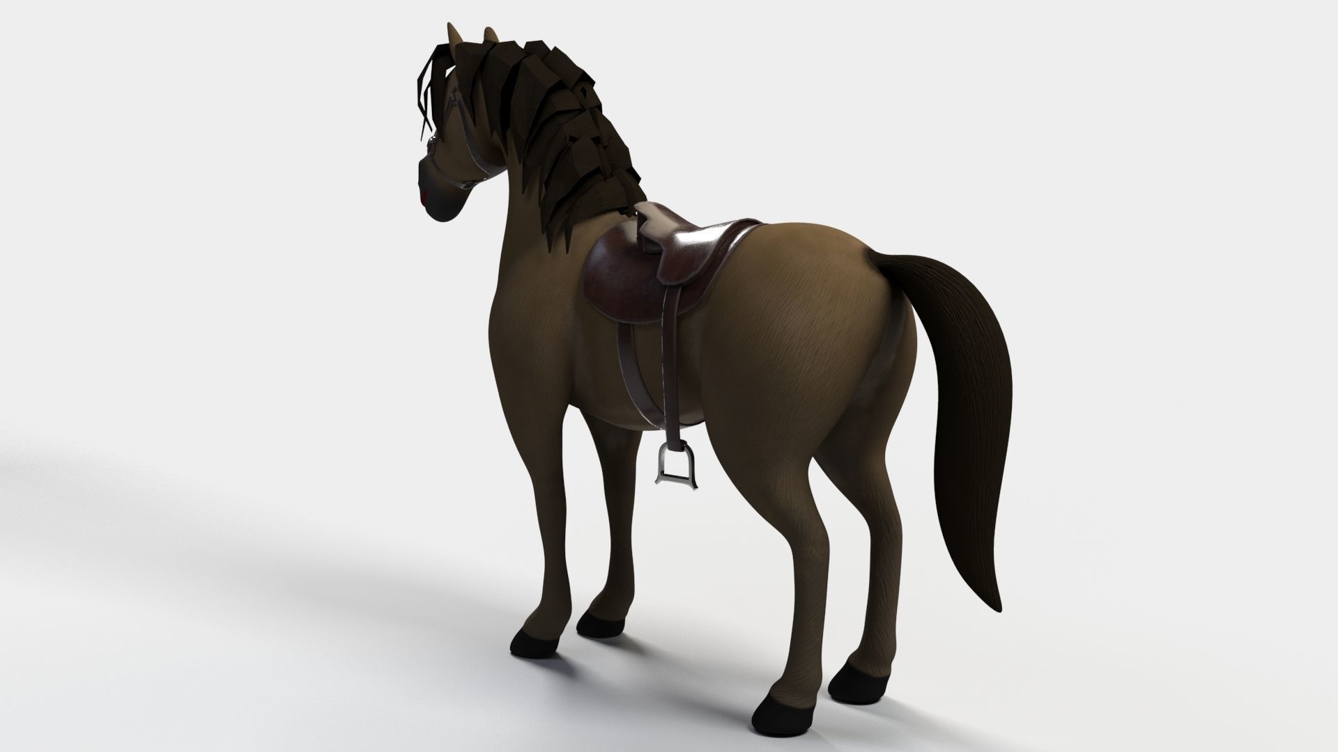 Cartoon Horse 3D model_5