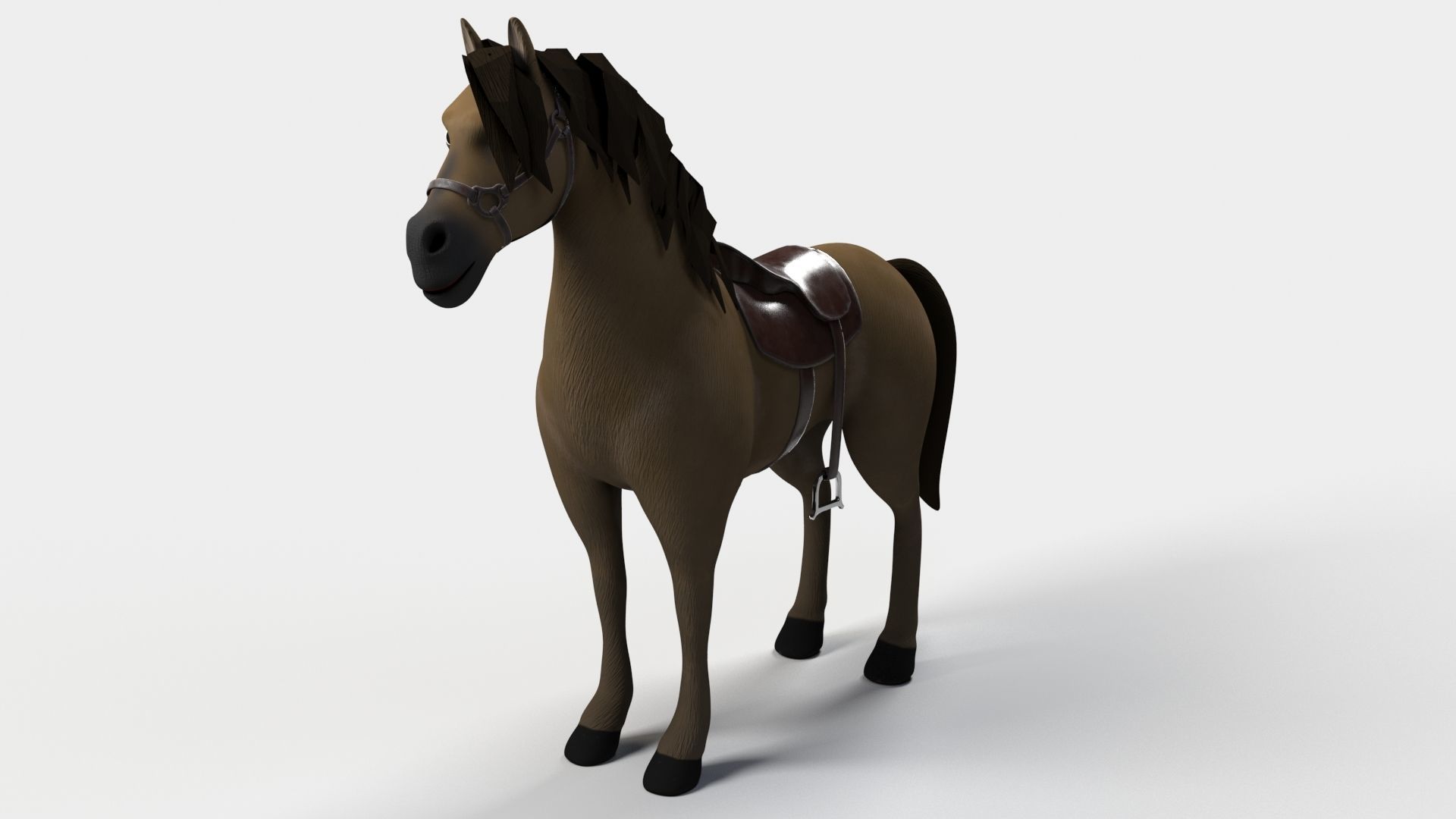 Cartoon Horse 3D model_7