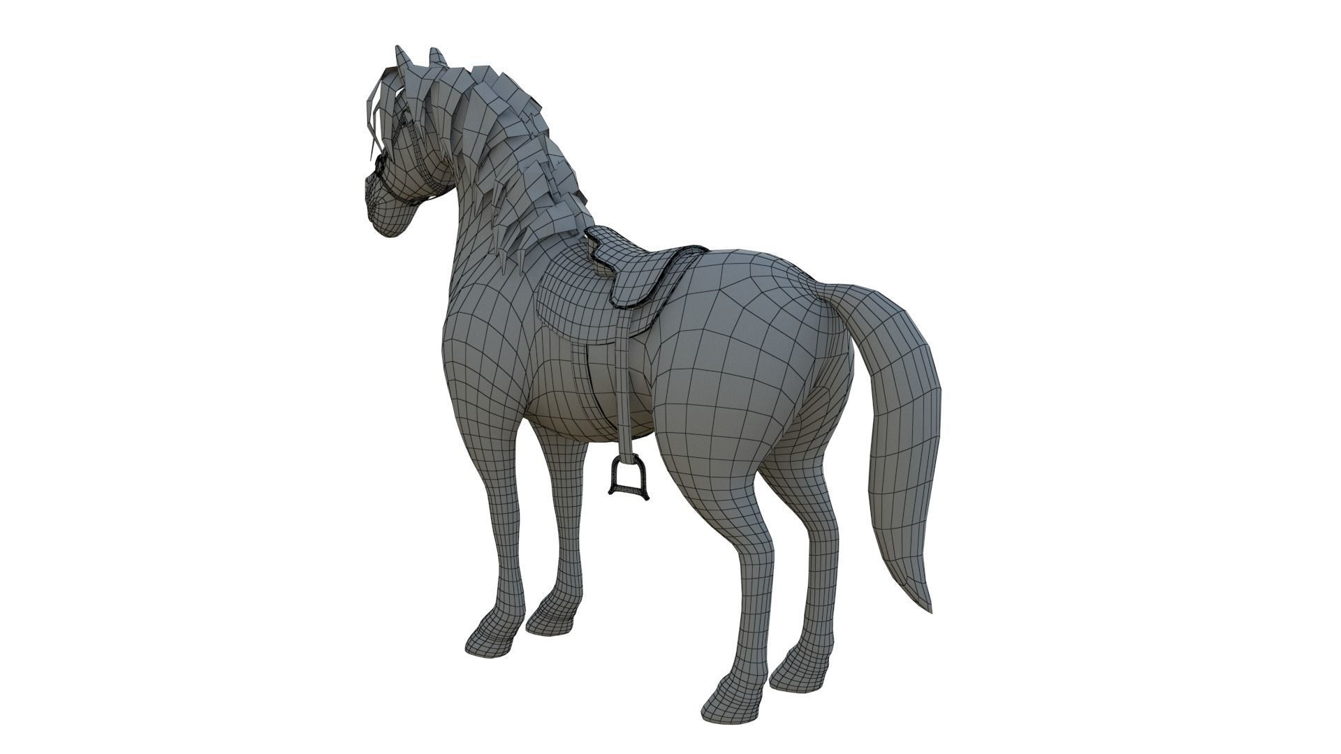 Cartoon Horse 3D model_16