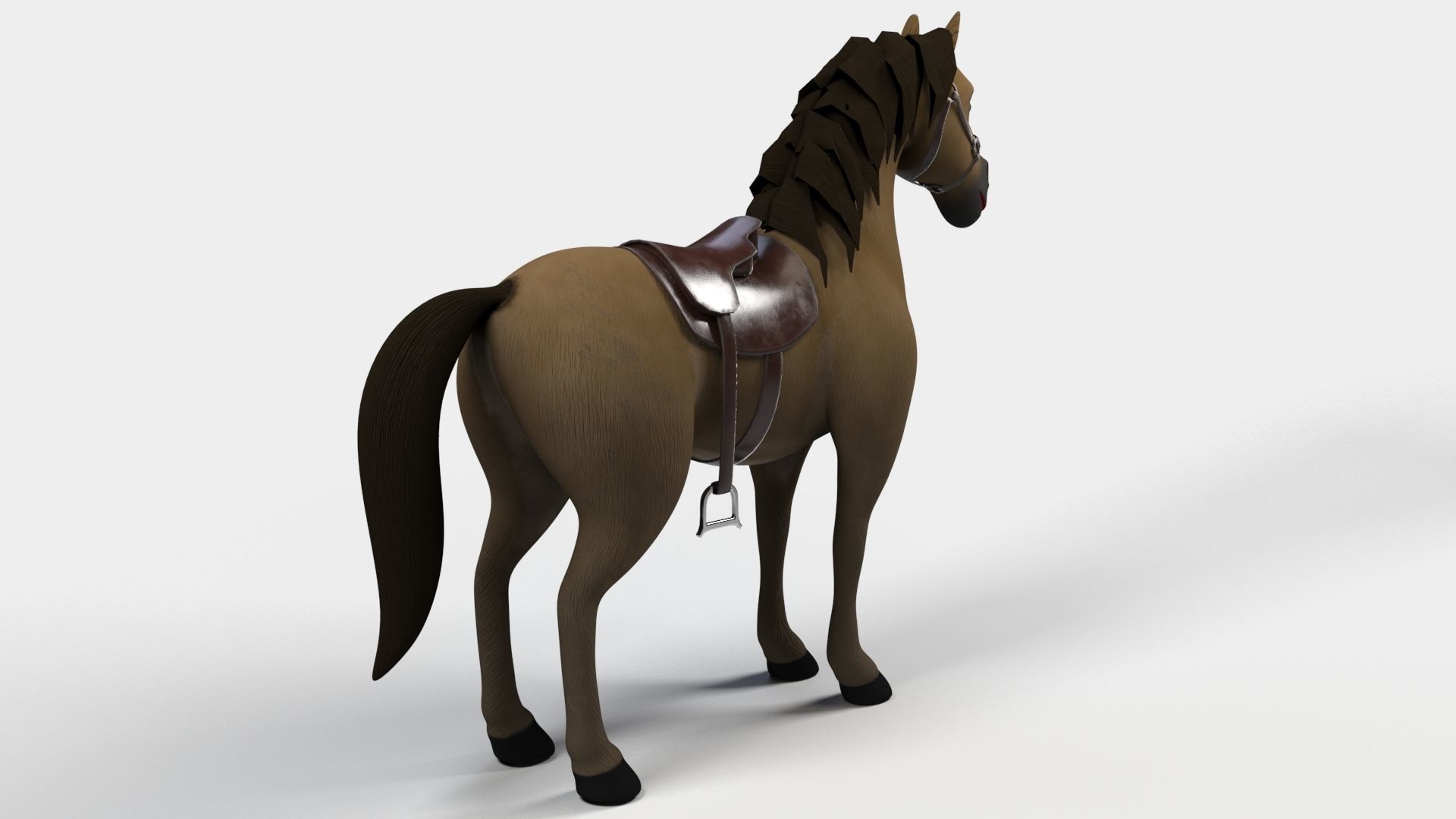 Cartoon Horse 3D model_3