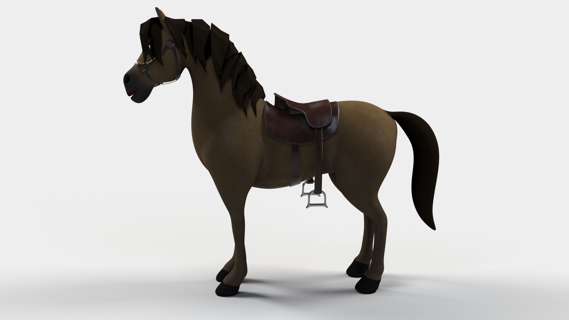 Cartoon Horse 3D model_6