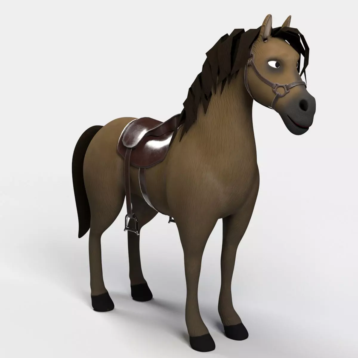 Cartoon Horse 3D model_0