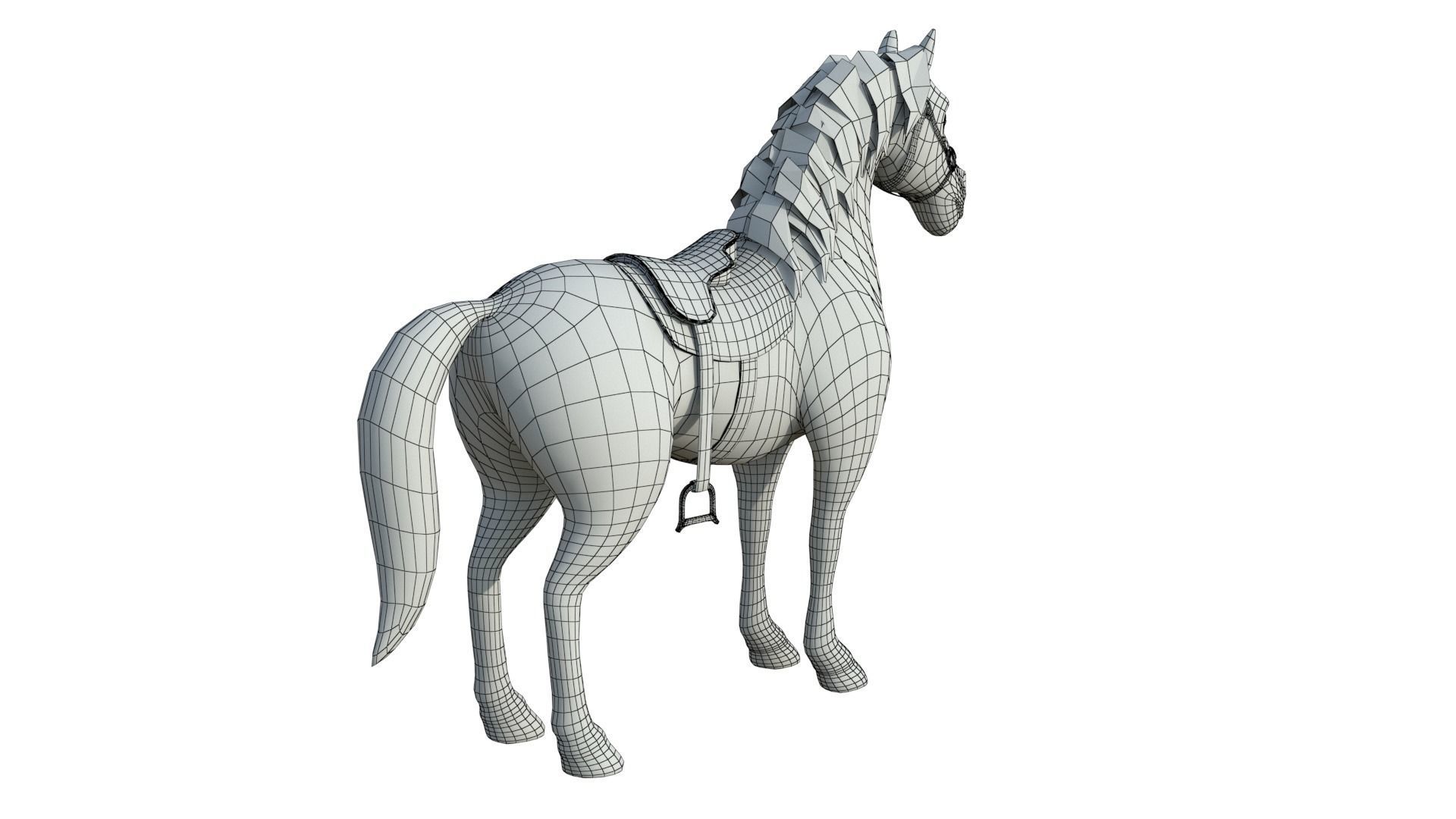Cartoon Horse 3D model_14