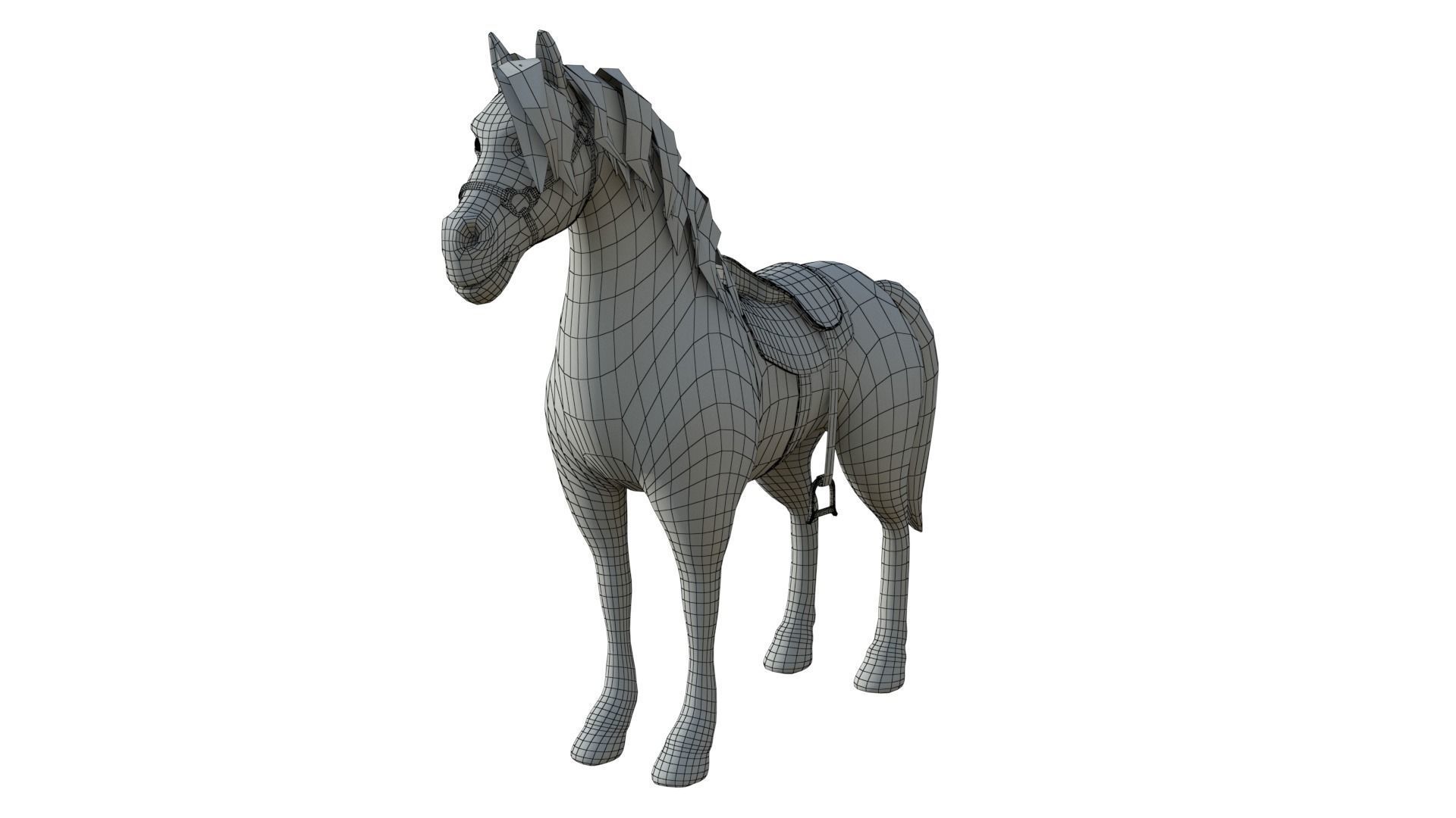 Cartoon Horse 3D model_18