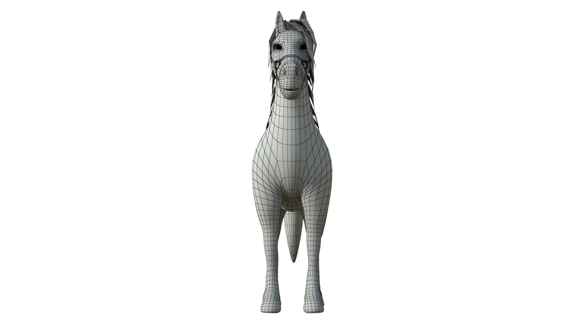 Cartoon Horse 3D model_21