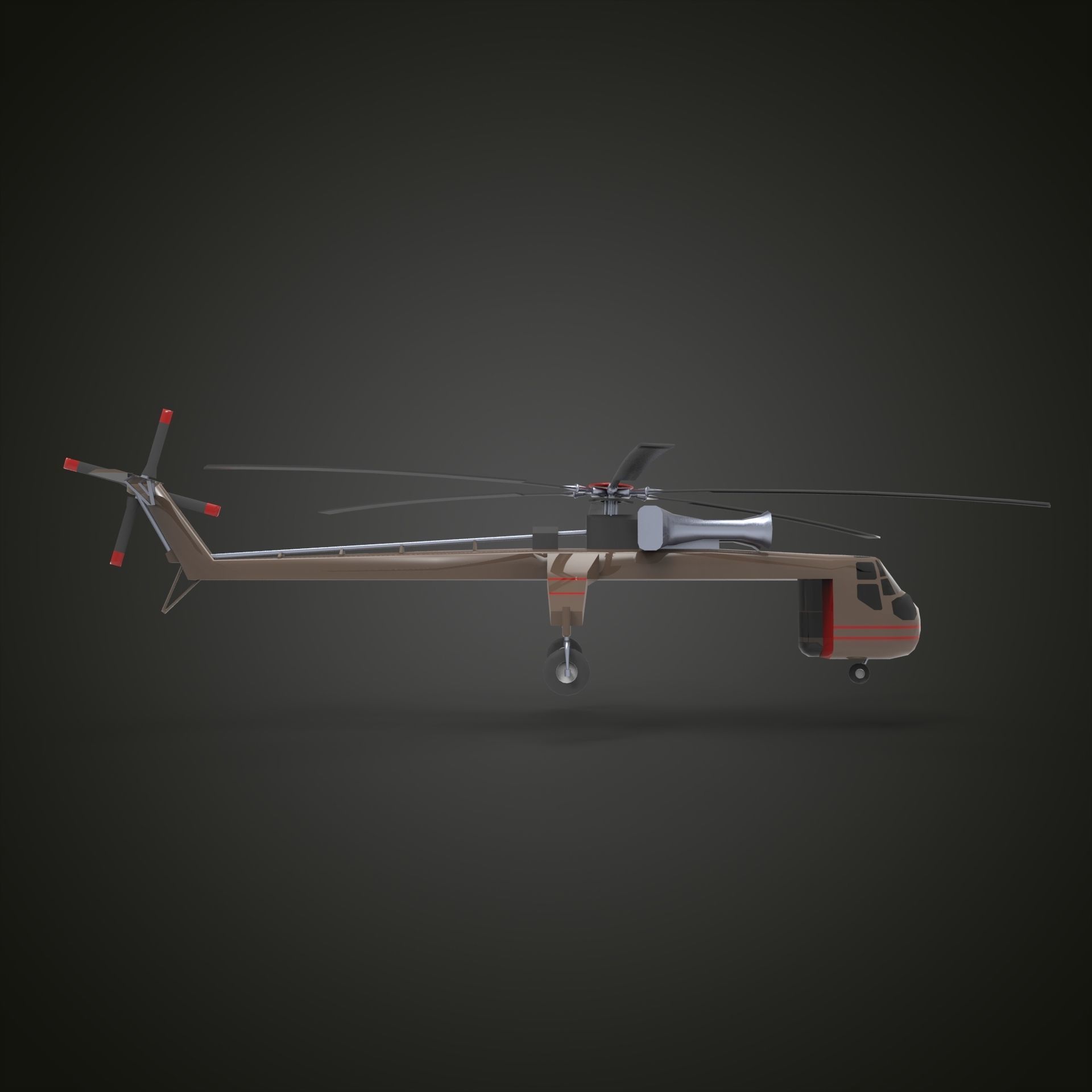  Sikorsky CH-54 3D model_2