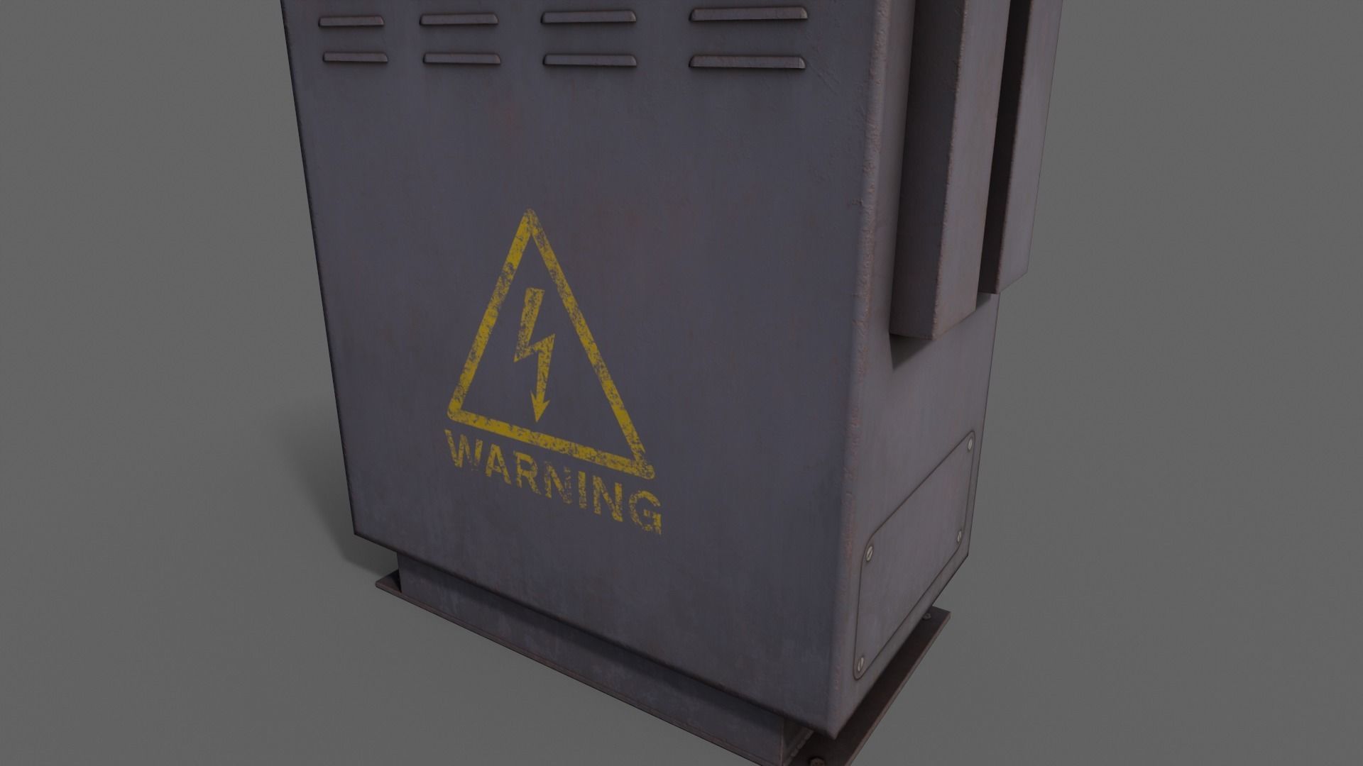 PBR Electric Box Purple V3 Low-poly 3D model_12