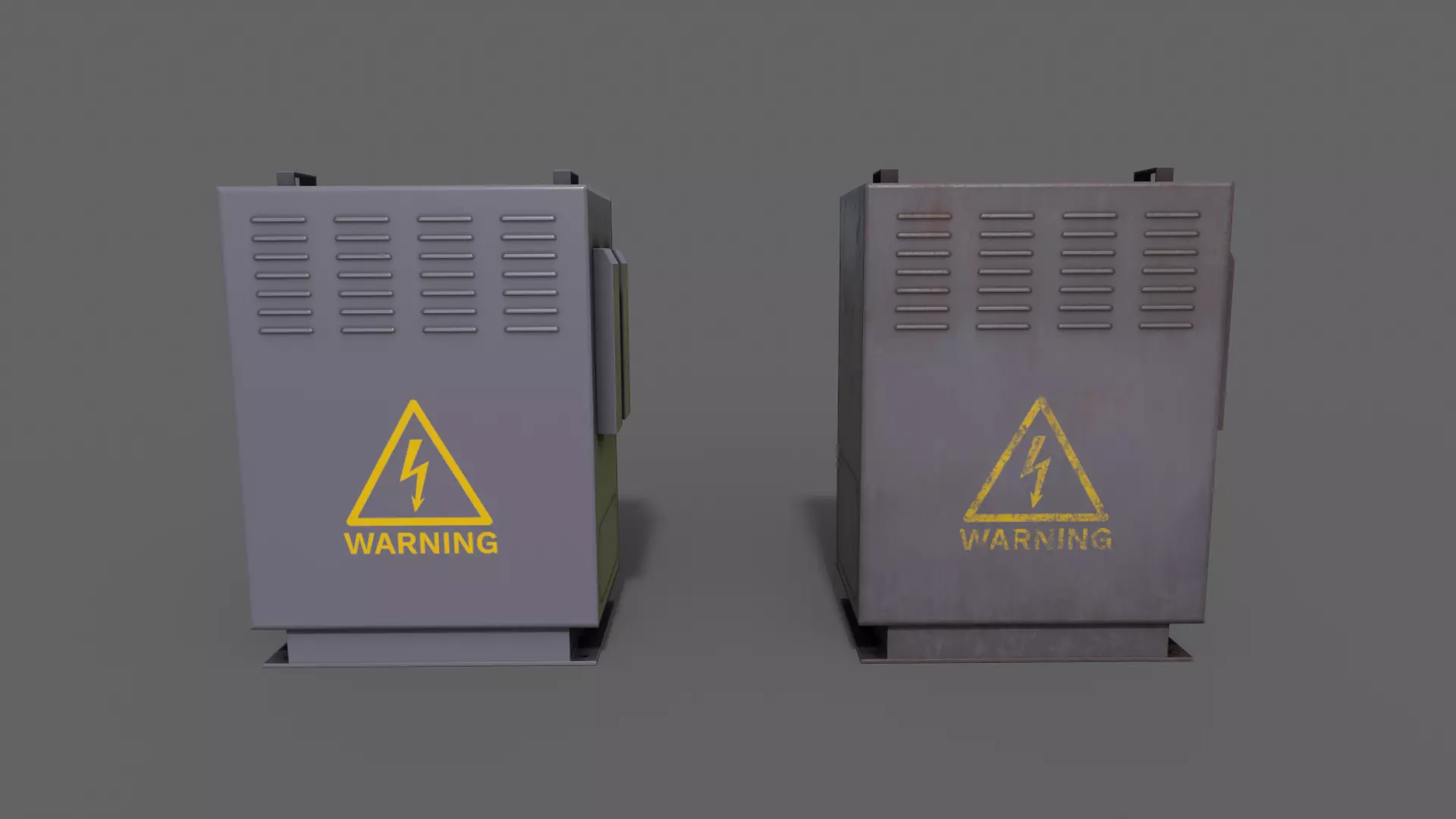PBR Electric Box Purple V3 Low-poly 3D model_0