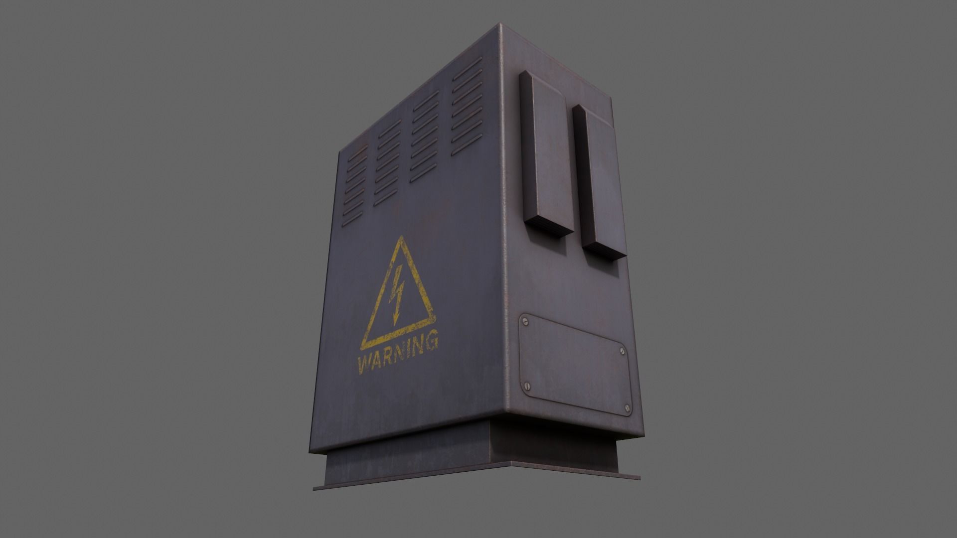 PBR Electric Box Purple V3 Low-poly 3D model_11