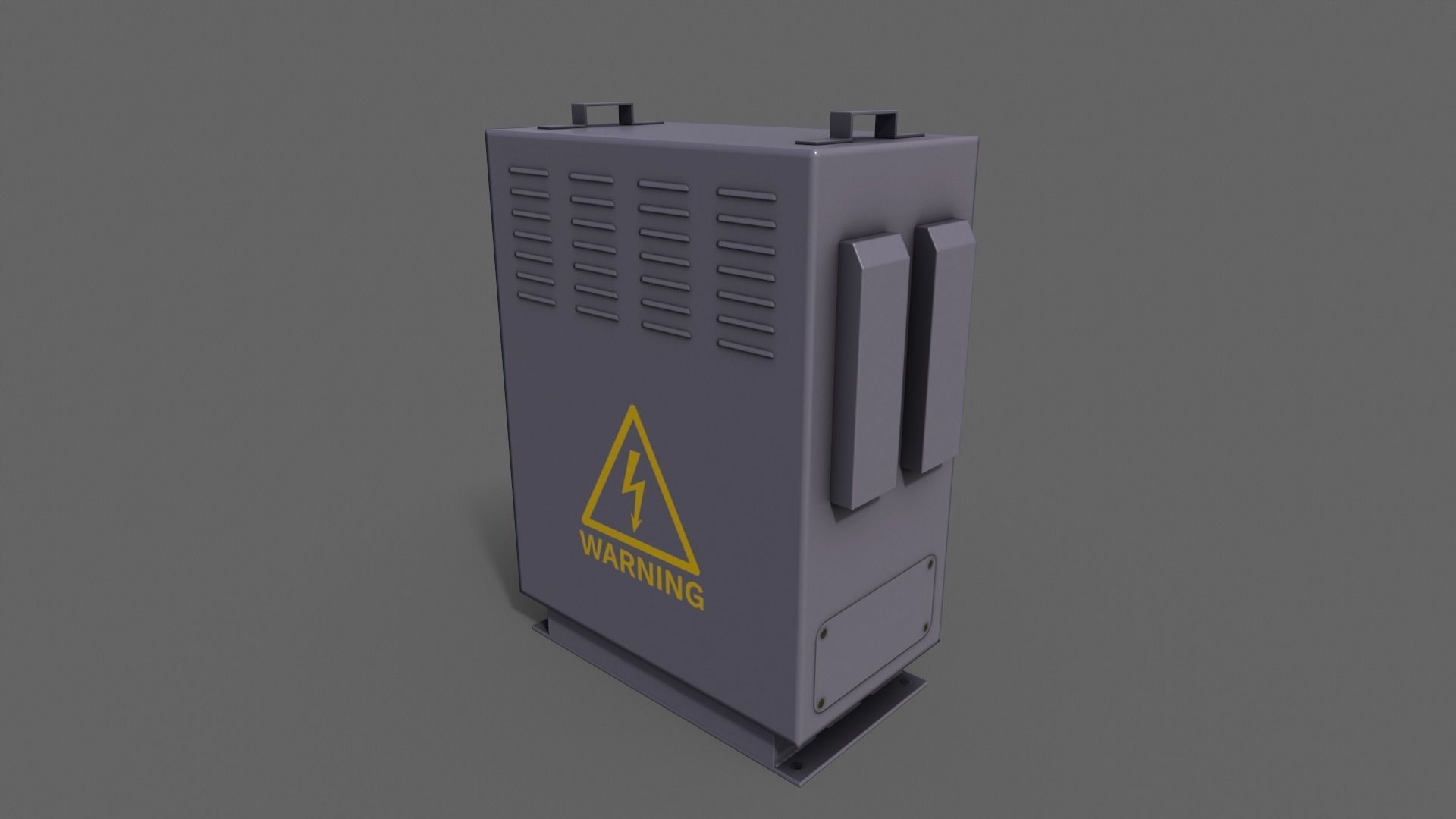 PBR Electric Box Purple V3 Low-poly 3D model_2