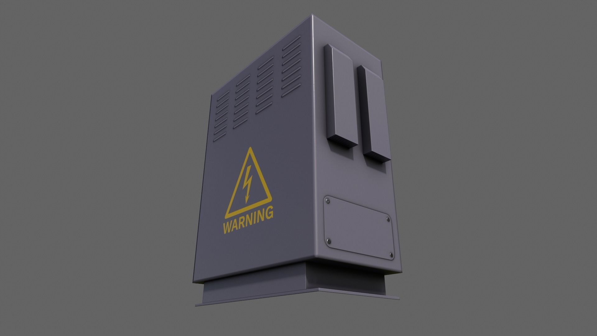 PBR Electric Box Purple V3 Low-poly 3D model_4