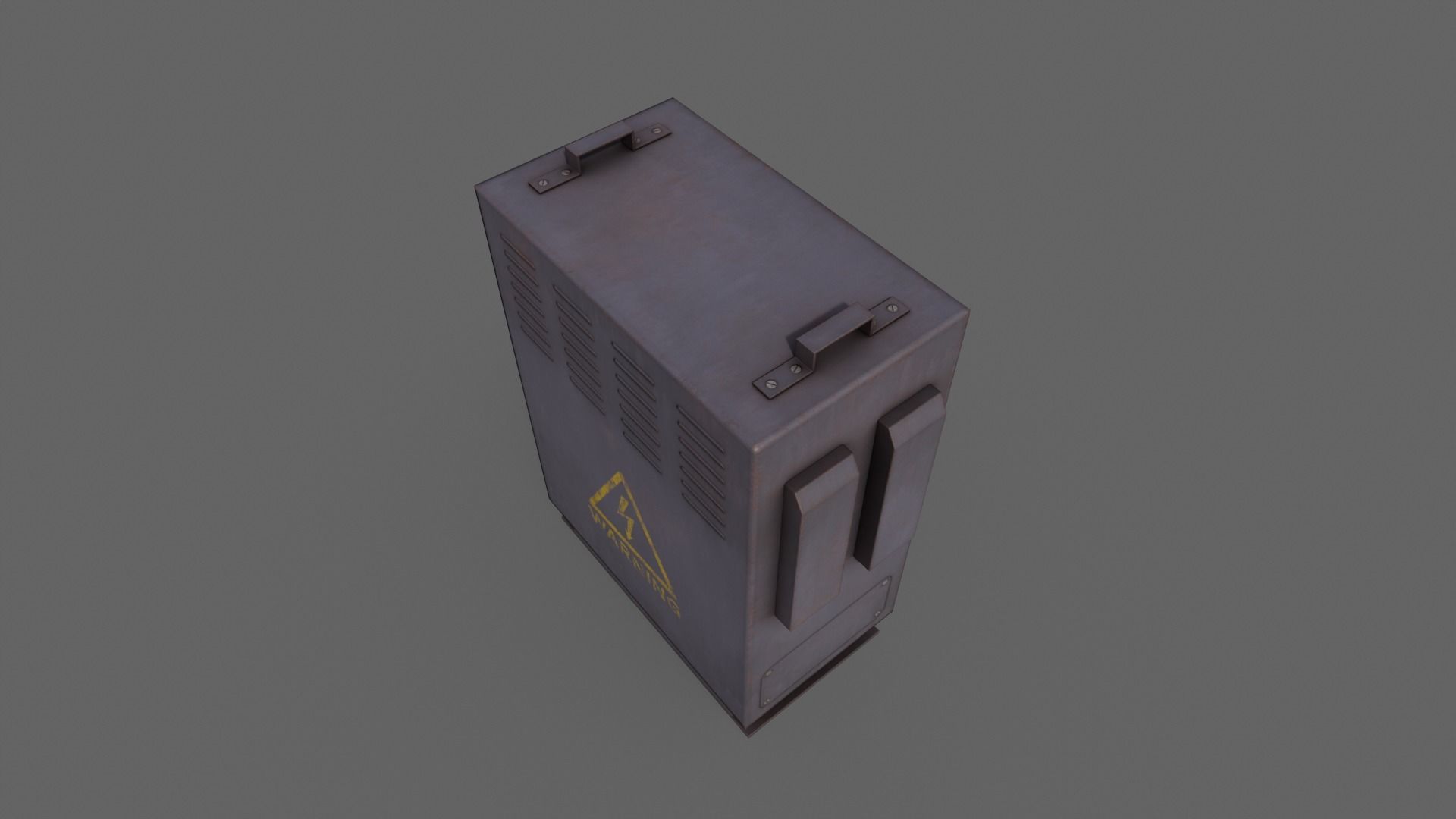PBR Electric Box Purple V3 Low-poly 3D model_10